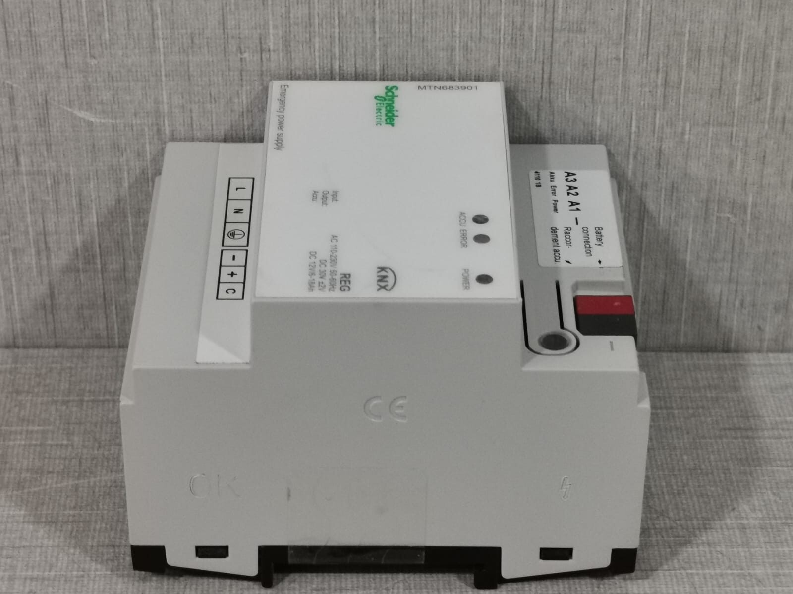 Schneider Electric AC-110 SCHNEIDER ELECTRIC MTN683901 REG AC 110-230V 50-60Hz EMERGENCY POWER SUPPLY 7