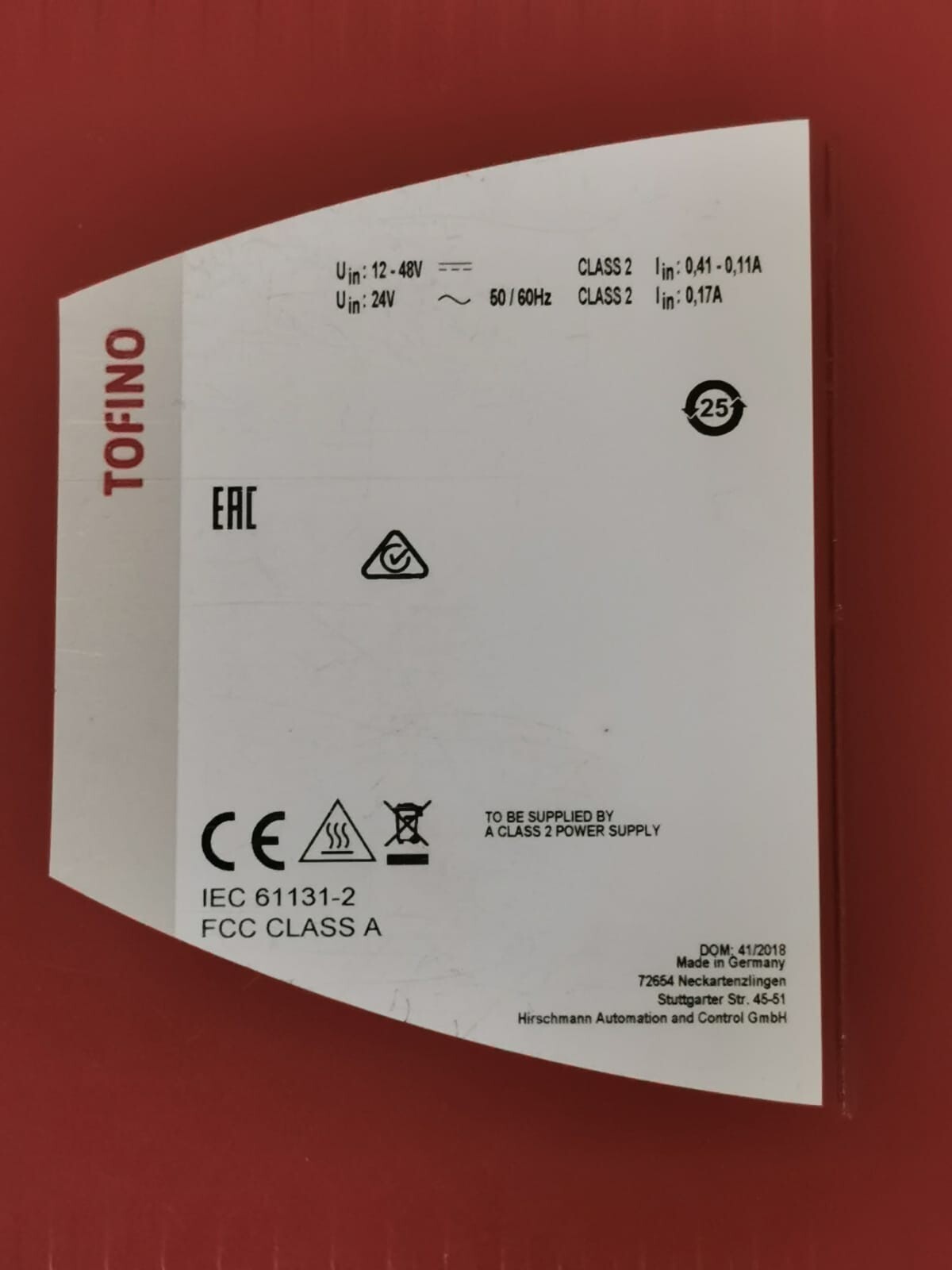 Hirschmann TOFINOXE-0200T1T1TDDV90007TAT03 Hirschmann TOFINOXE-0200T1T1TDDV90007TAT03.2.01 Tofino Xenon Security Appliance 8