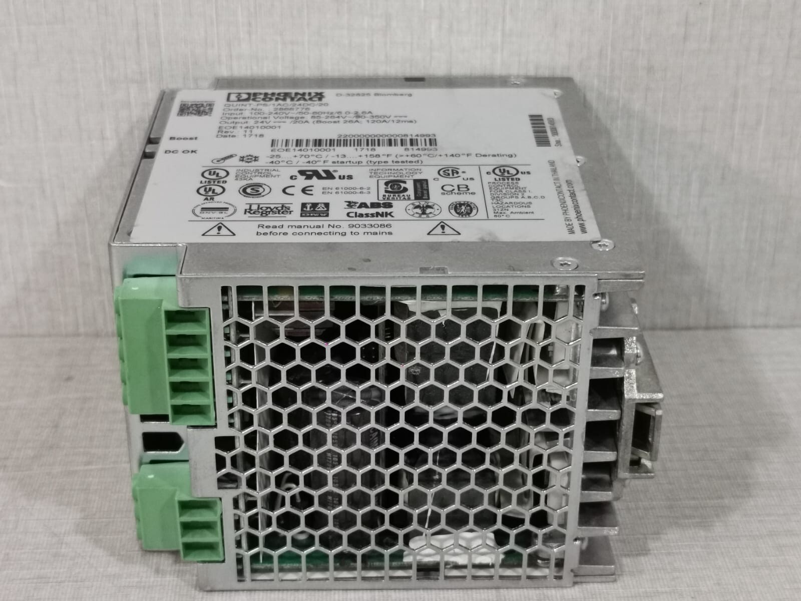 Phoenix Contact QUINT-PS/1AC/24DC/20 PHOENIX CONTACT QUINT-PS/1AC/24DC/20 REV.11 QUINT POWER 5