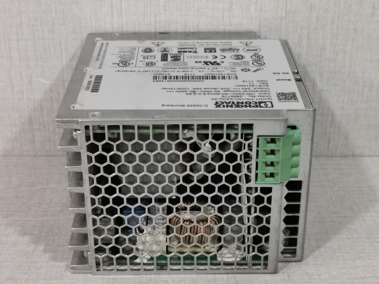 Phoenix Contact QUINT-PS/1AC/24DC/20 PHOENIX CONTACT QUINT-PS/1AC/24DC/20 REV.11 QUINT POWER 6