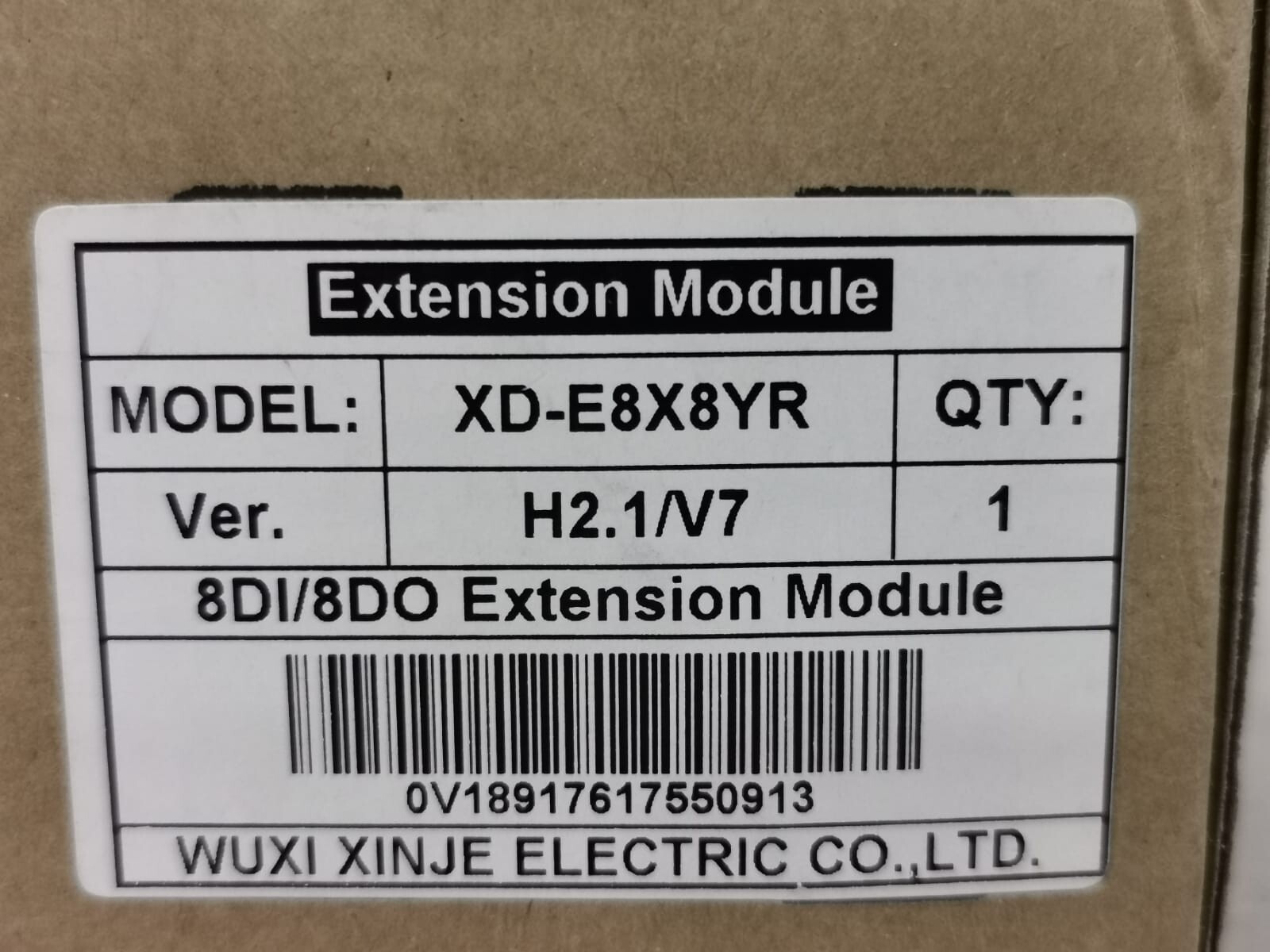 Xinje XD-E8X8YR XINJE XD-E8X8YR /8DI-8DO EXTENSION MODULE 8
