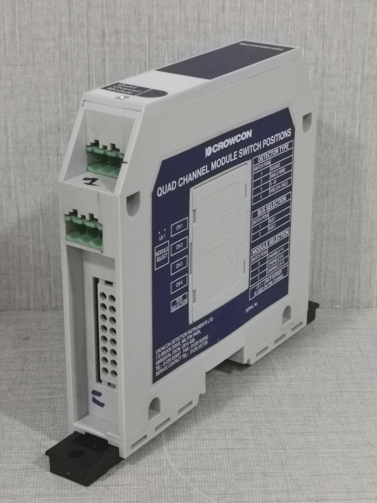 CROWCON QUAD CROWCON QUAD CHANNEL MODULE SWITCH POSITIONS 6