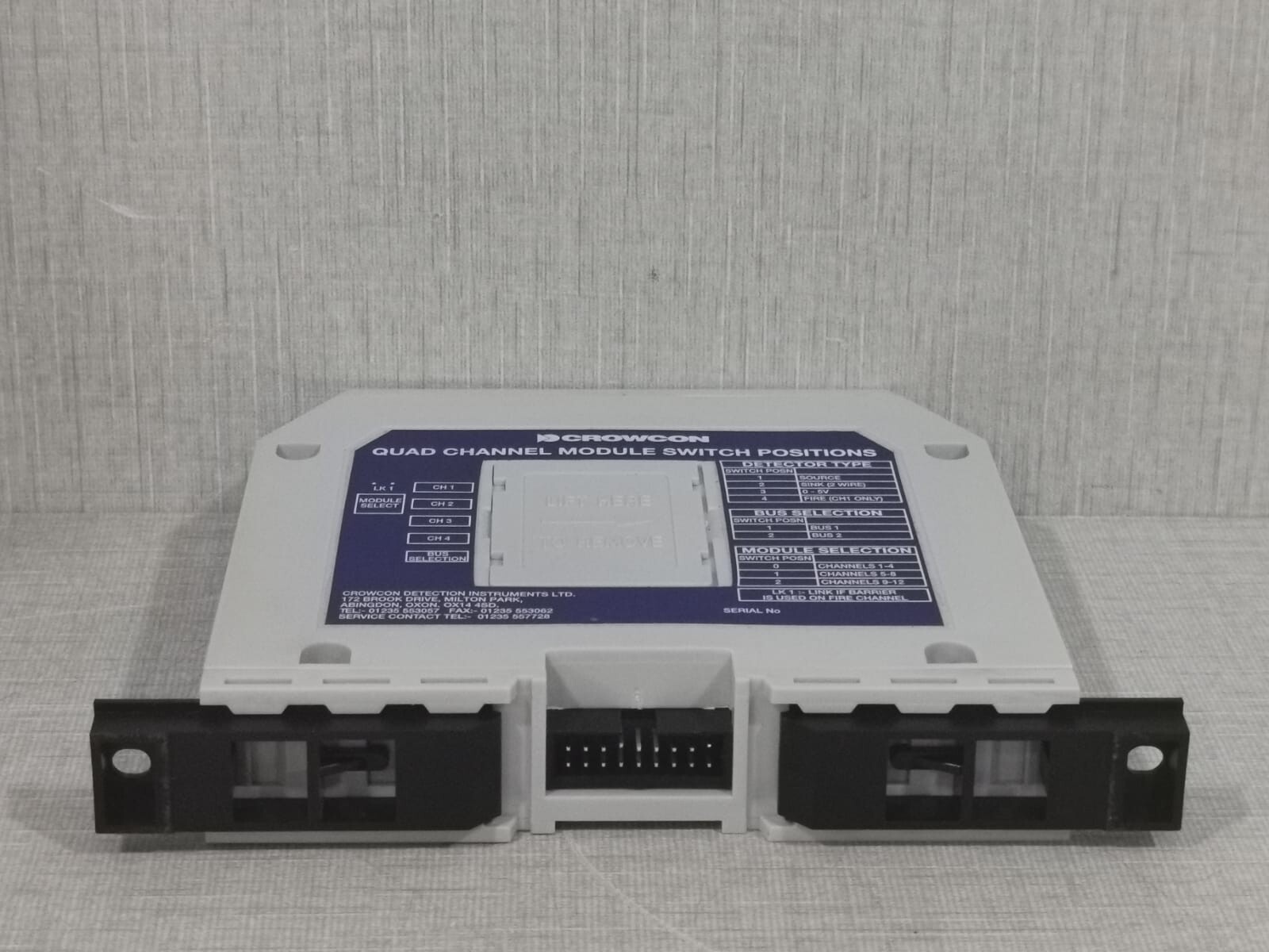 CROWCON QUAD CROWCON QUAD CHANNEL MODULE SWITCH POSITIONS 7