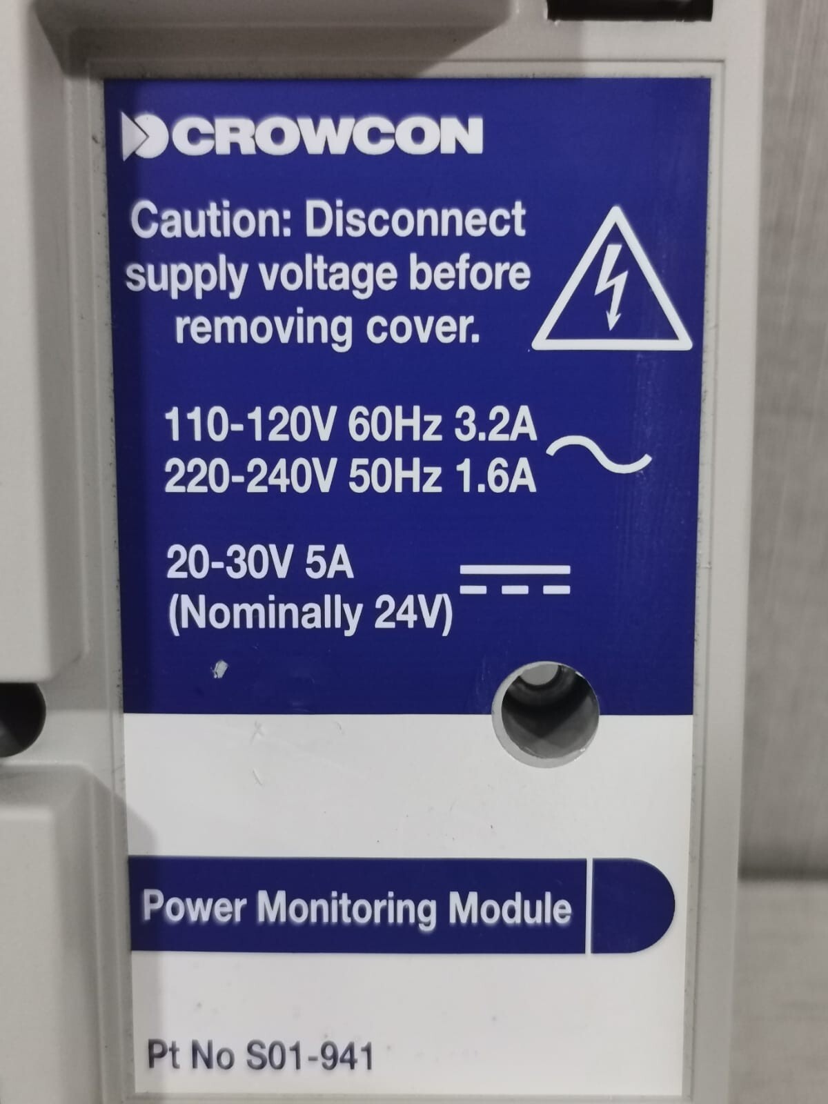 CROWCON S01-941 CROWCON S01-941 POWER MONITORING MODULE 3