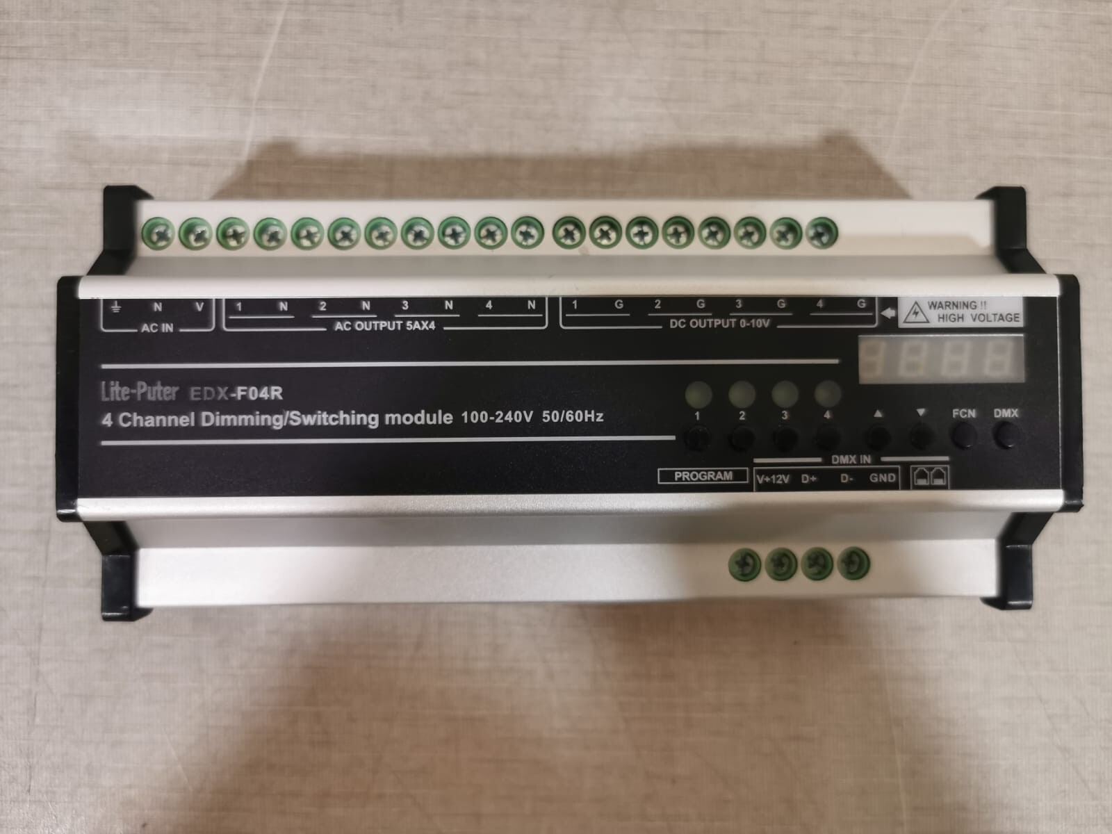 Lite-Puter F04R Lite-Puter EDX-F04R 4 Channel Dimming/Switching Module 100-240V 50/60Hz 4