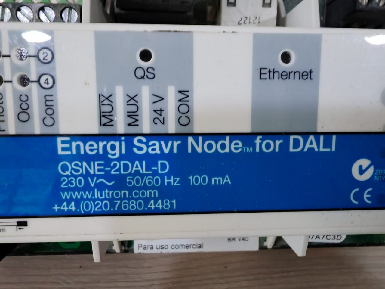 Lutron QSNE-2DAL-D LUTRON QSNE-2DAL-D Energi Savr Node for DALI 230V-50/60 HZ 100mA 4