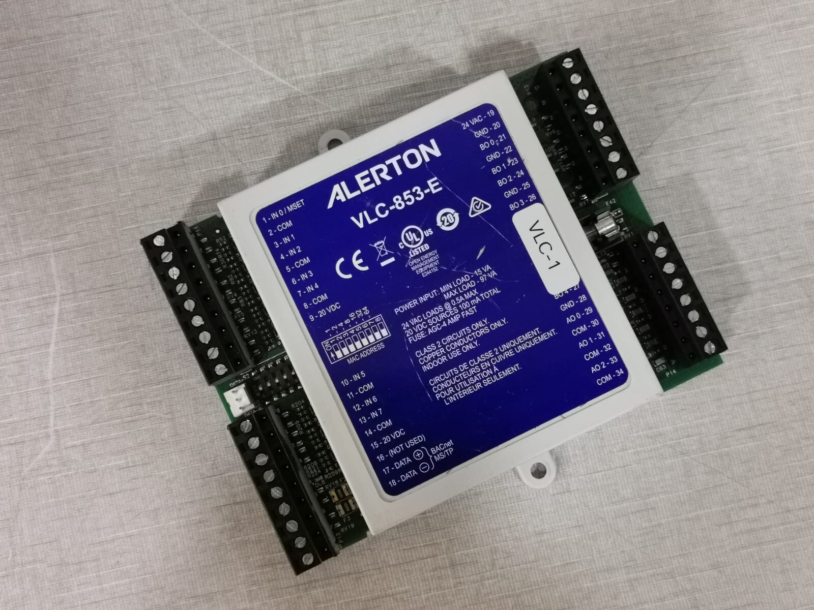 Alerton VLC-853-E Alerton VisualLogic VLC-853-E BACnet Programmable Controller 7