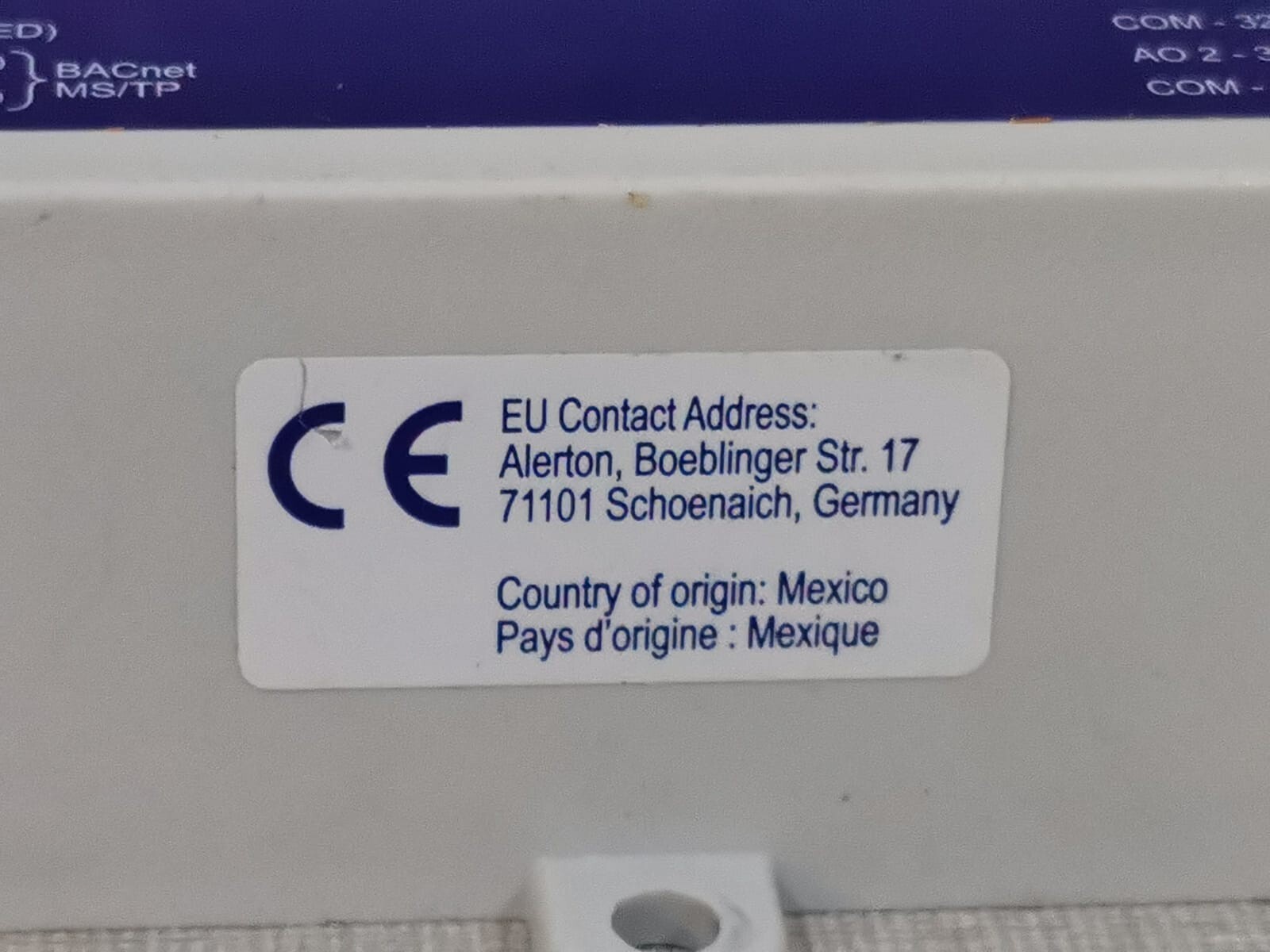 Alerton VLC-853-E Alerton VisualLogic VLC-853-E BACnet Programmable Controller 8