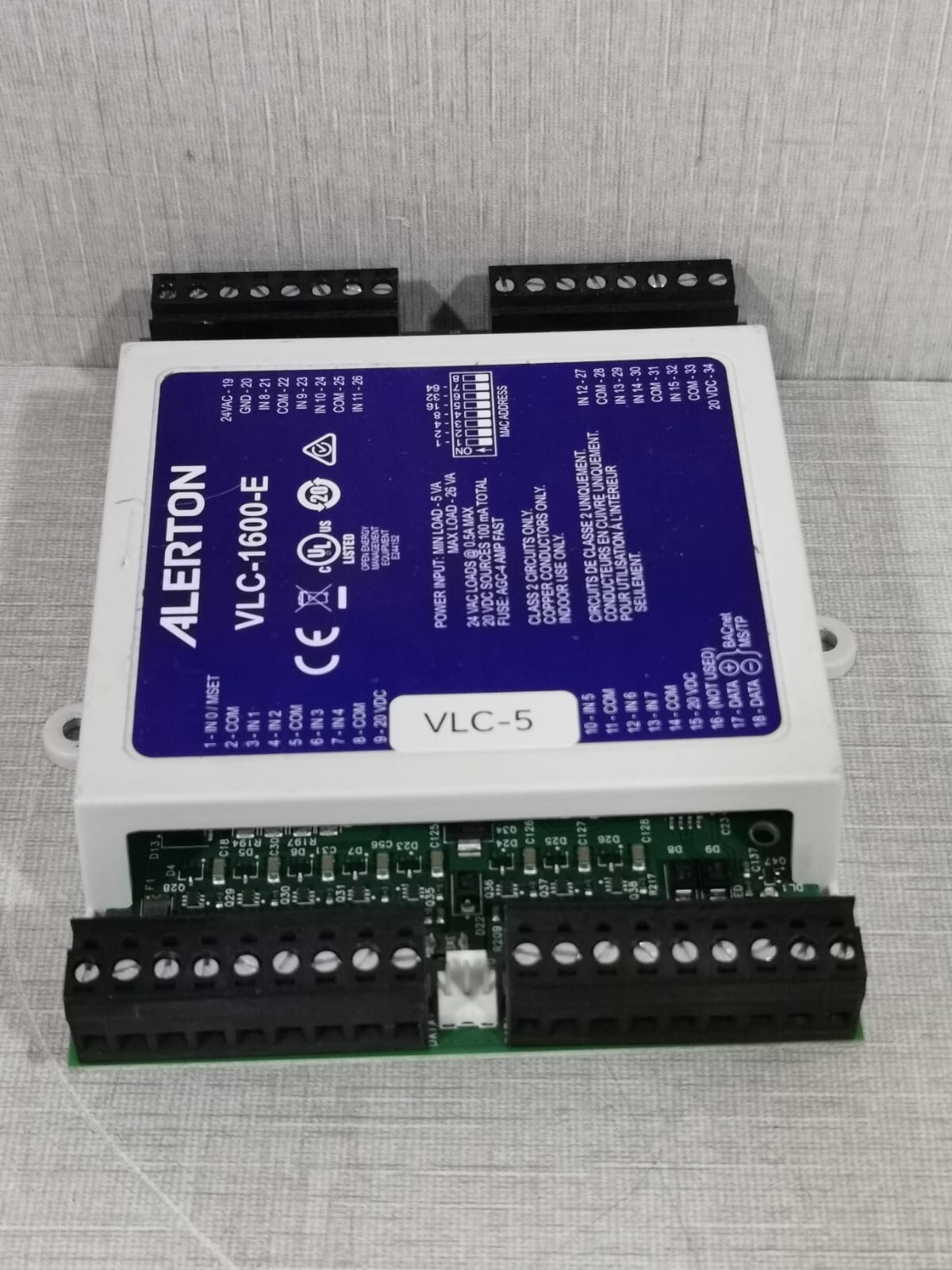 Alerton VLC-1600-E Alerton BACtalk VLC-1600-E Input Monitoring Controller 4