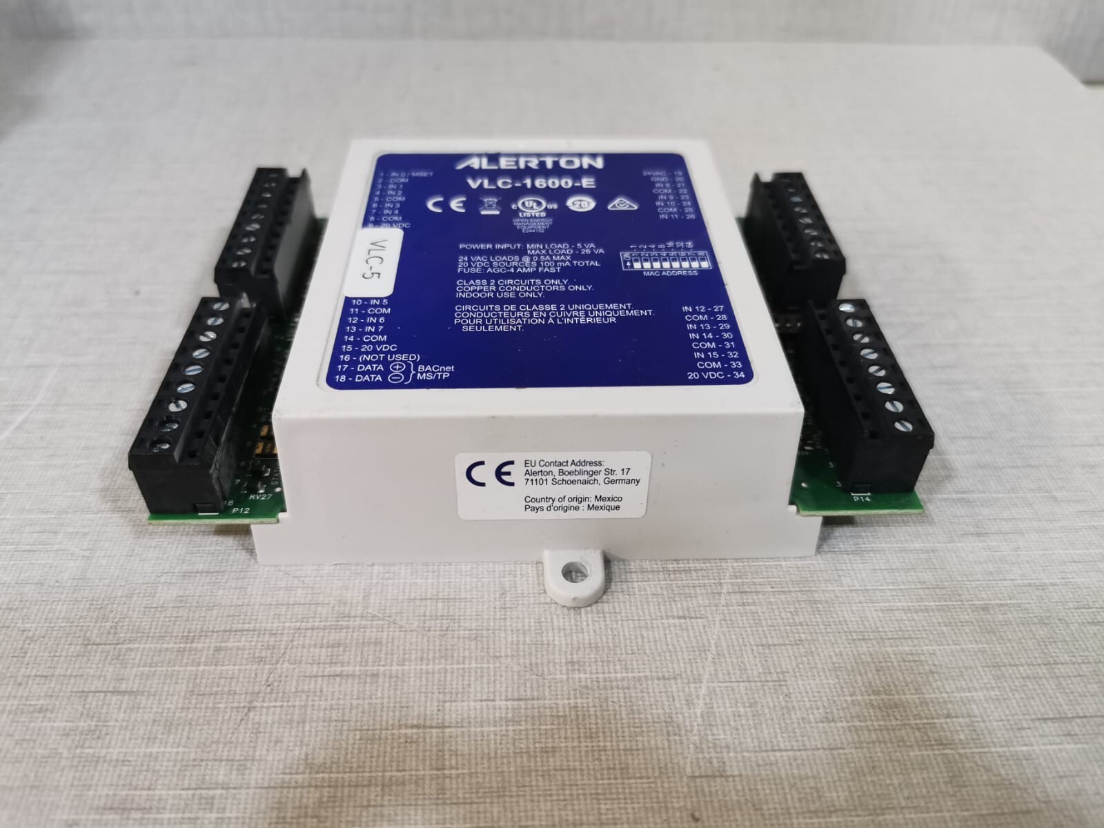 Alerton VLC-1600-E Alerton BACtalk VLC-1600-E Input Monitoring Controller 5