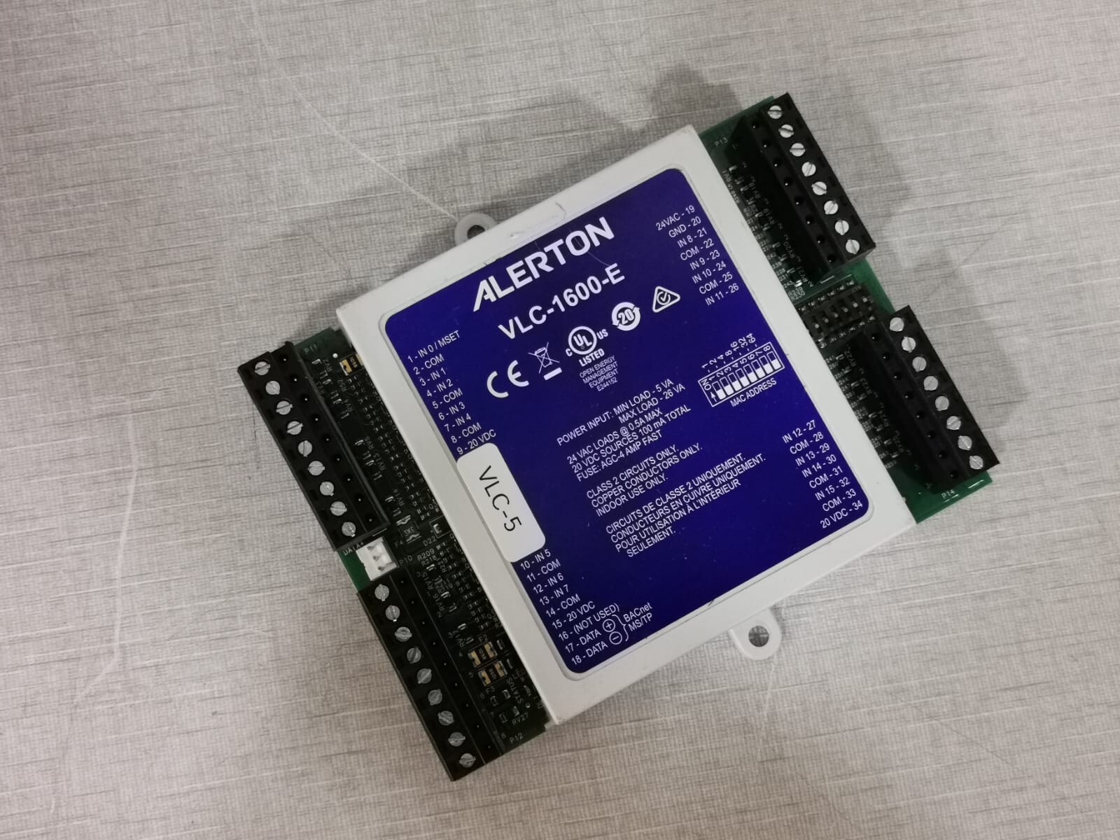 Alerton VLC-1600-E Alerton BACtalk VLC-1600-E Input Monitoring Controller 7