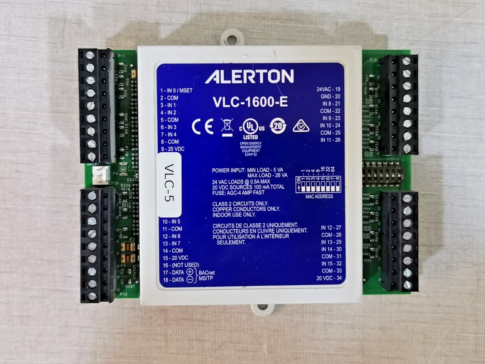 Alerton BACtalk VLC-1600-E Input Monitoring Controller