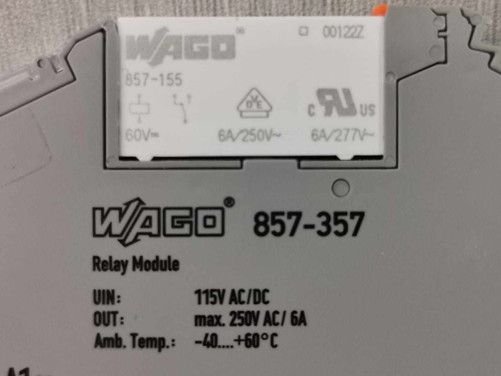 WAGO 857-357 WAGO 857-357 RELAY MODULE 2