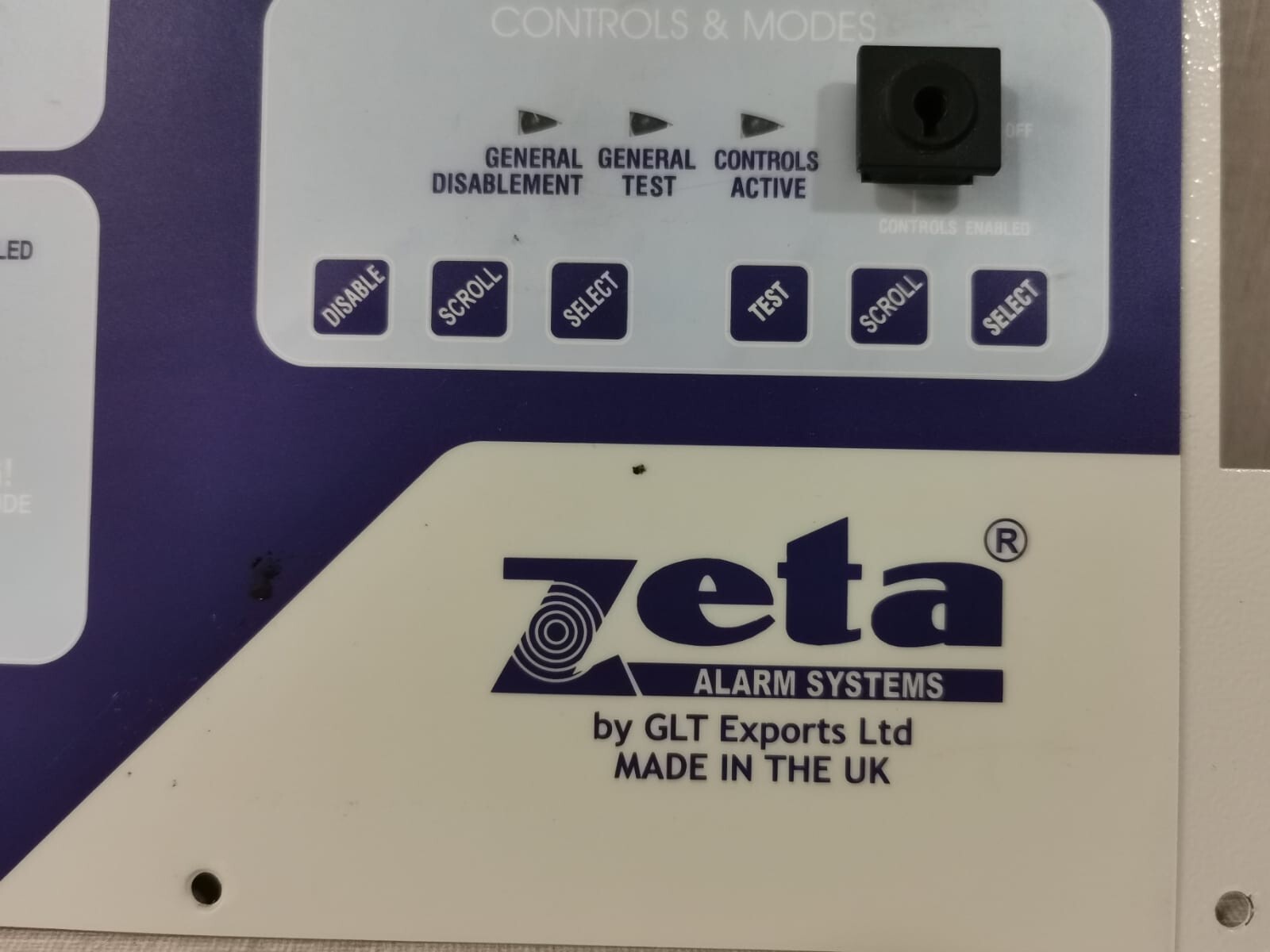 ZETA Premier EX8 ZETA Premier EX8 Combined Extinguishing & Fire Alarm Panel (PEX8)- MAIN PANEL 5