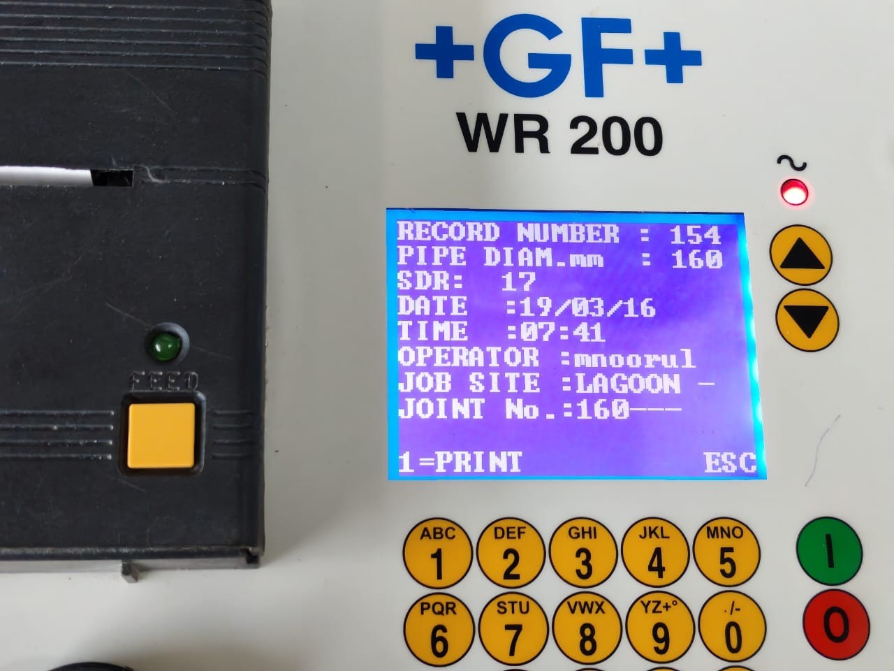 Georg Fischer WR200 Welding Recorder Rev.01