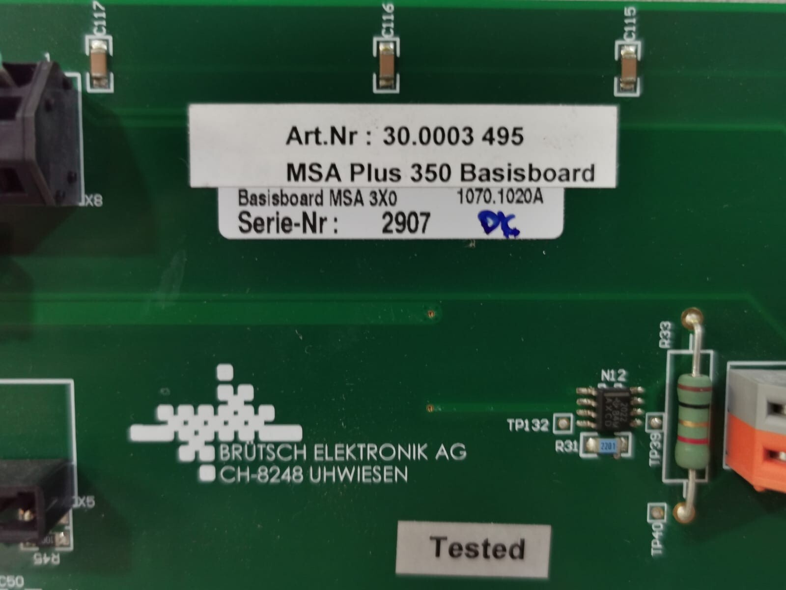 BRUTSCH ELEKTRONIK 30.0003 495 BRUTSCH ELEKTRONIK AG 30.0003 495 MSA PLUS 350 BASIS BOARD 2