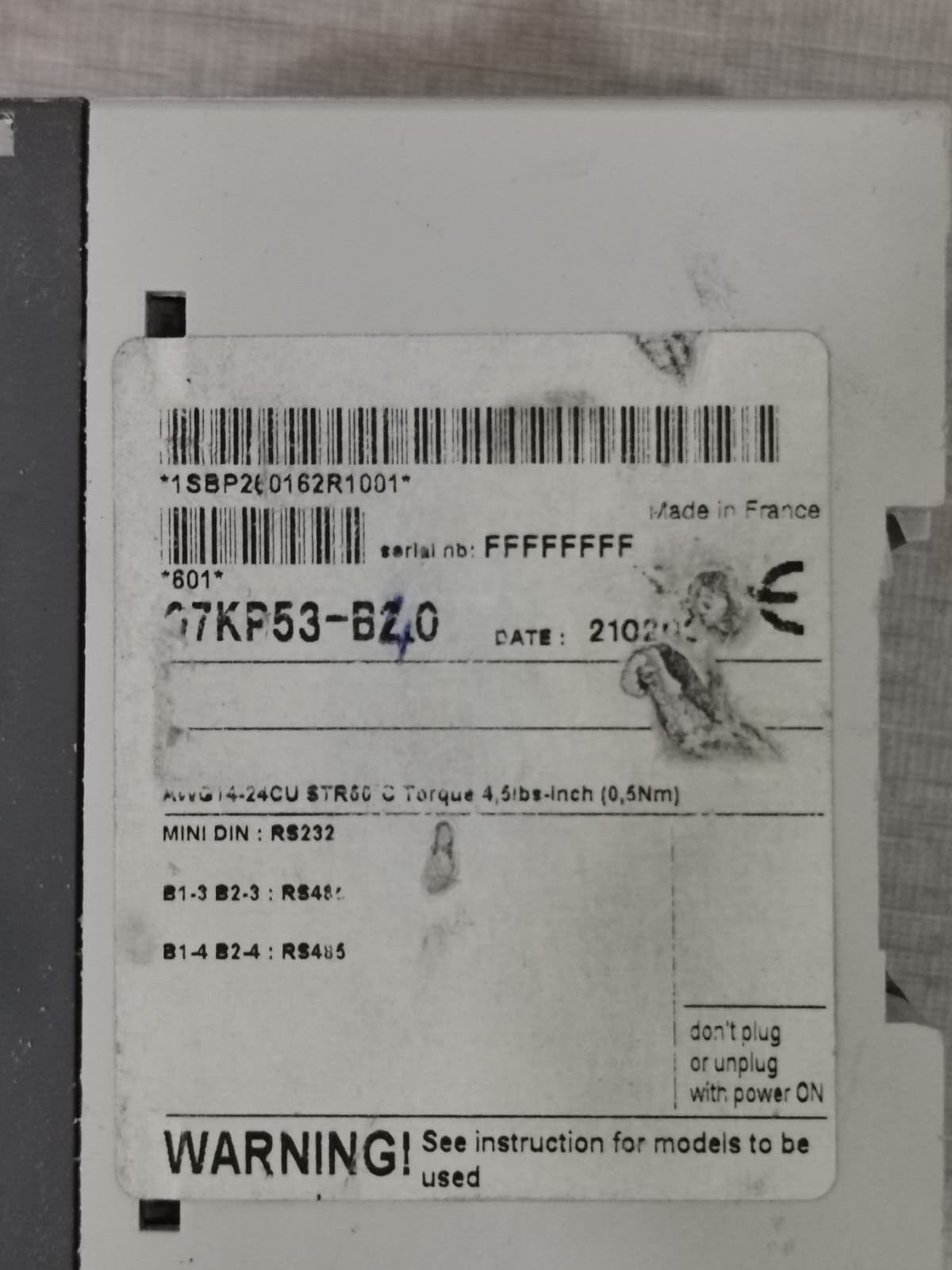 ABB 07KP53-B4.0 ABB 07KP53 -07KP53-B4.0 MODBUS COUPLER 3