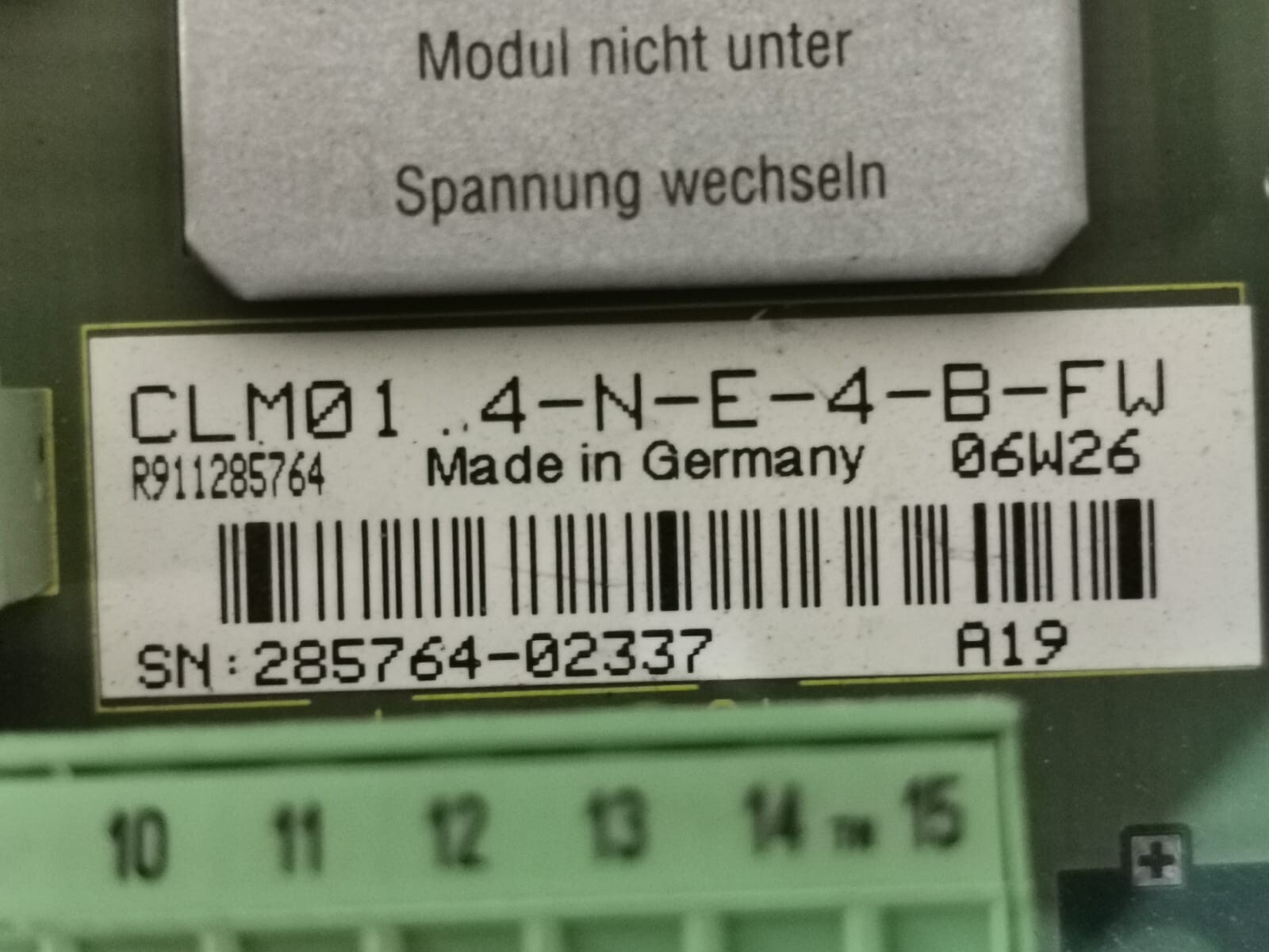 REXROTH INDRAMAT CLM01.4-N-E-4-B-FW REXROTH INDRAMAT CLM01.4-N-E-4-B-FW 4