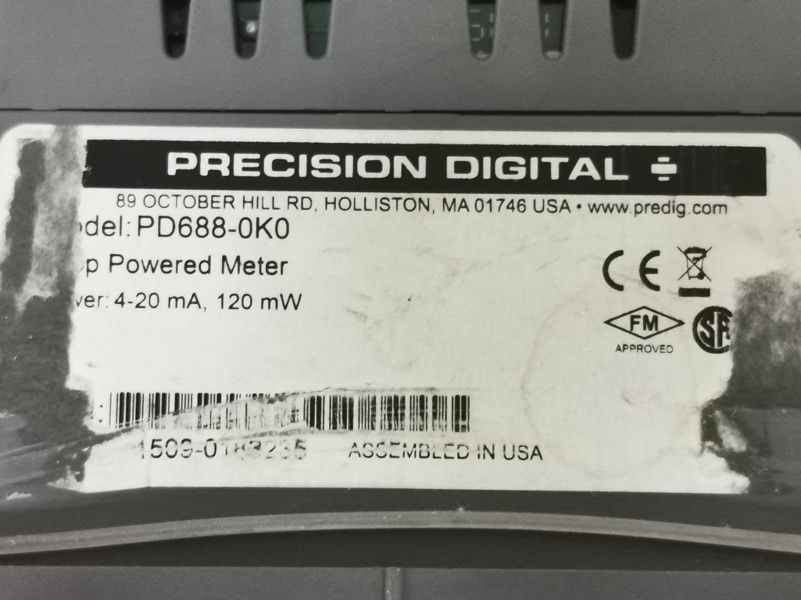 Precision Digital PD688-0K0 Precision Digital PD688-0K0 Loop Powered Meter 4