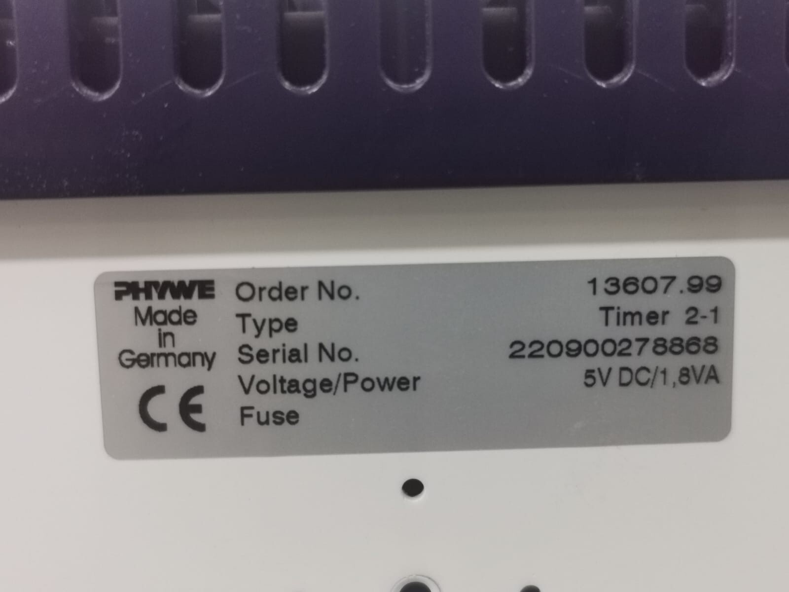 PHYWE 13607.99 PHYWE TIMER 2-1/ 13607.99 3
