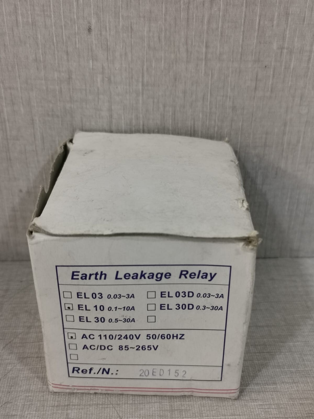 MH EL10 MH EL10 0.1~10A EARTH LEAKAGE RELAY 10