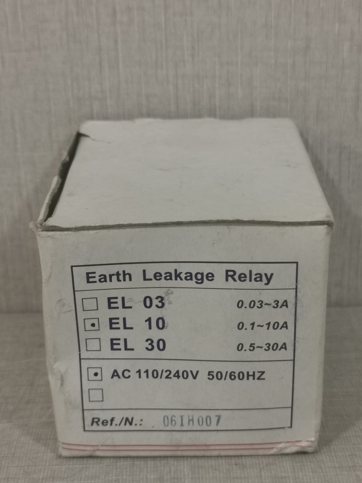 UNKNOWN EL10 MH EL10 EARTH LEAKAGE RELAY 10
