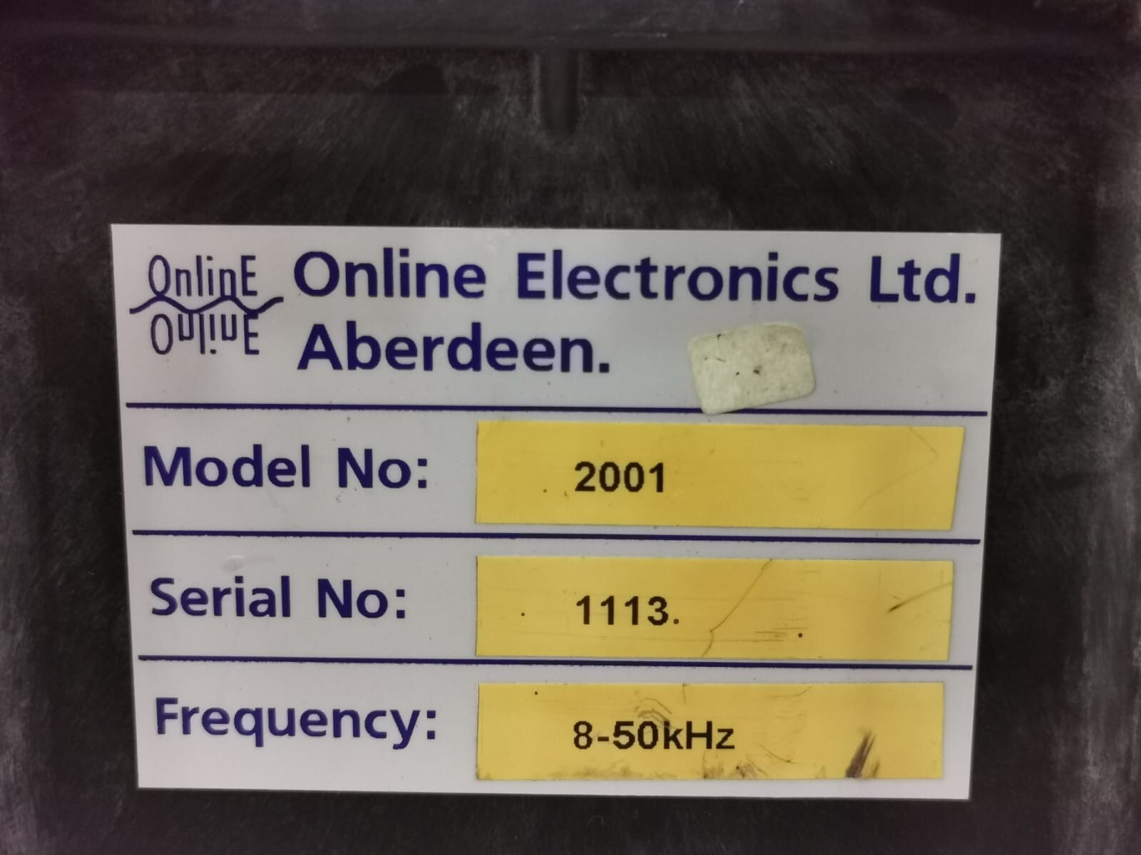 ONLINE ELECTRONICS LTD. 2001 ONLINE ELECTRONICS LTD. 2001 8-50KHZ PING RECEIVER 3