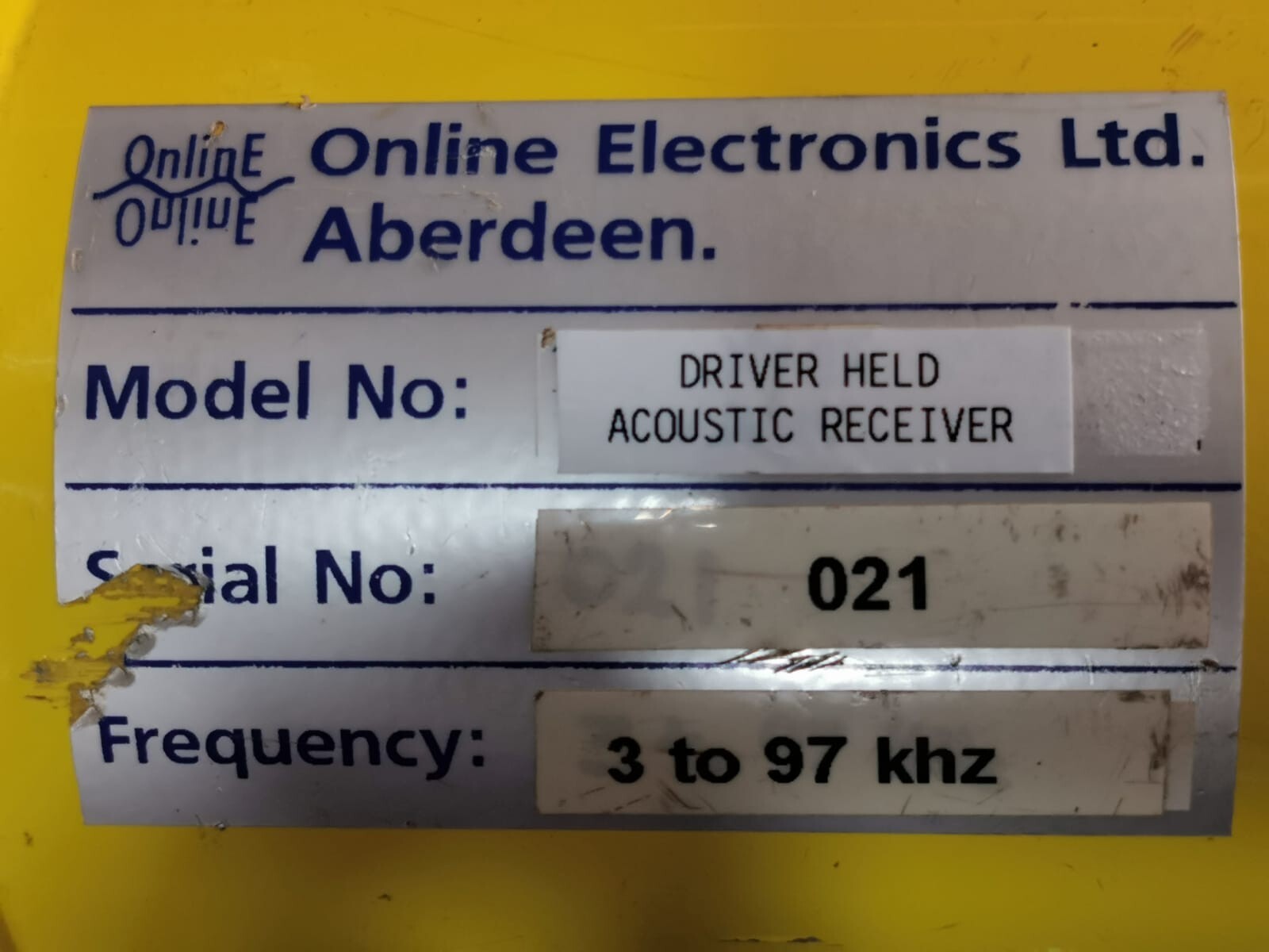 Online Electronics ONLINE Online Electronics Ltd. Driver Held Acoustic Receiver 2