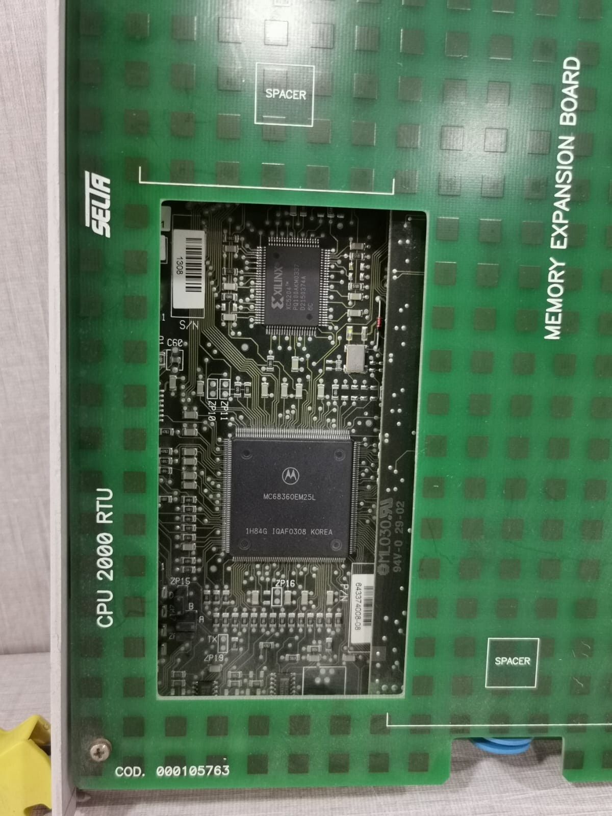 SELTA 180320005/1 SELTA CPU 2000 RTU 180320005/1 MEMORY EXPANSION BOARD 3