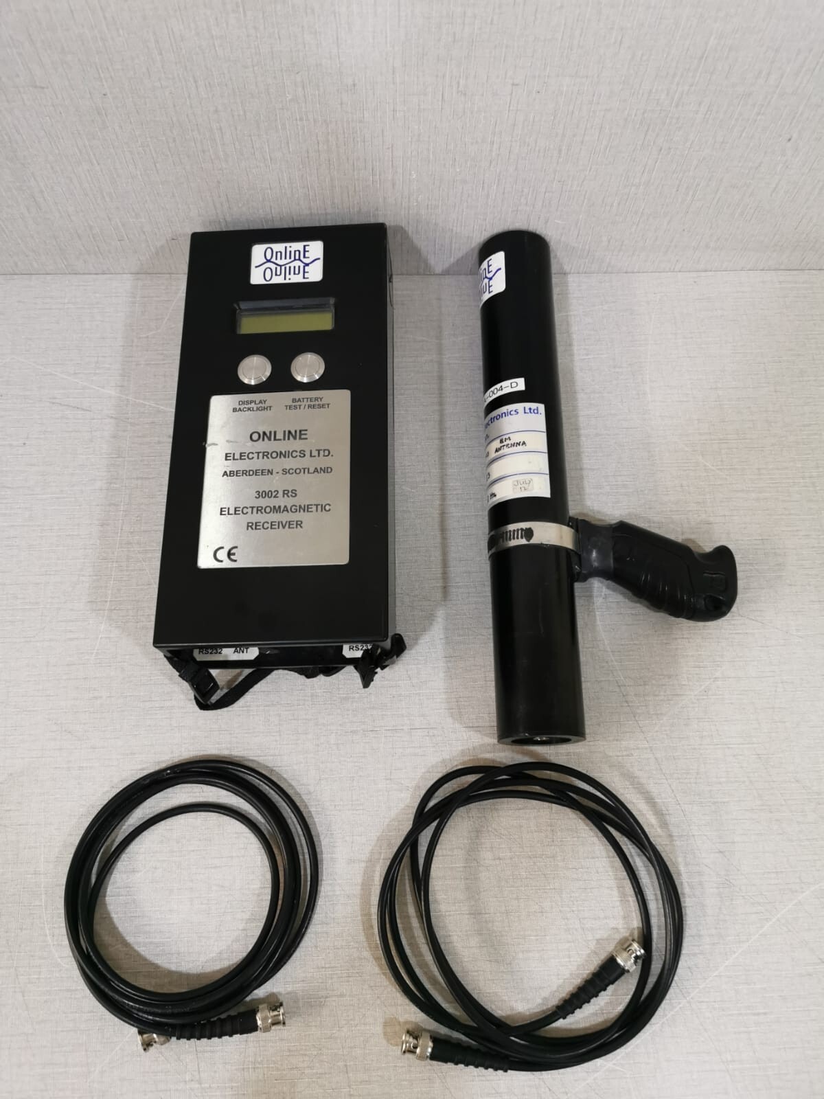 Online Electronics Ltd. Model 3002 RS Receiver & 3003 ElectroMagnetic Antenna