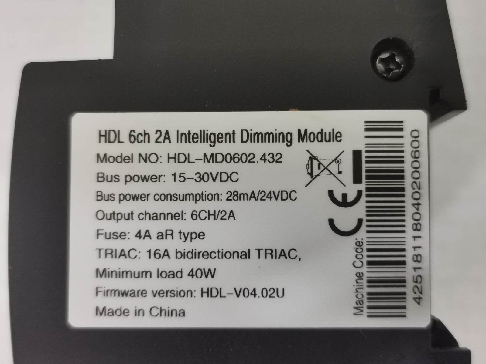 HDL MD0602.432 HDL MD0602.432 6CH 2A INTELLIGENT DIMMING MODULE 5