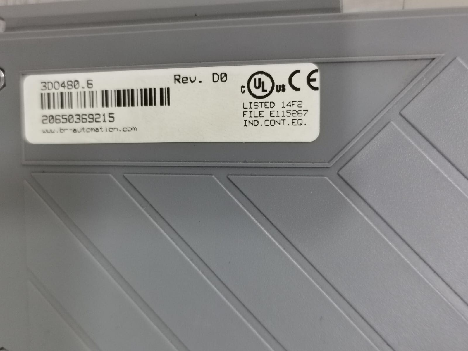 B&R AUTOMATION 3D0480.6 REV.DO DIGITAL INPUT MODULE 3