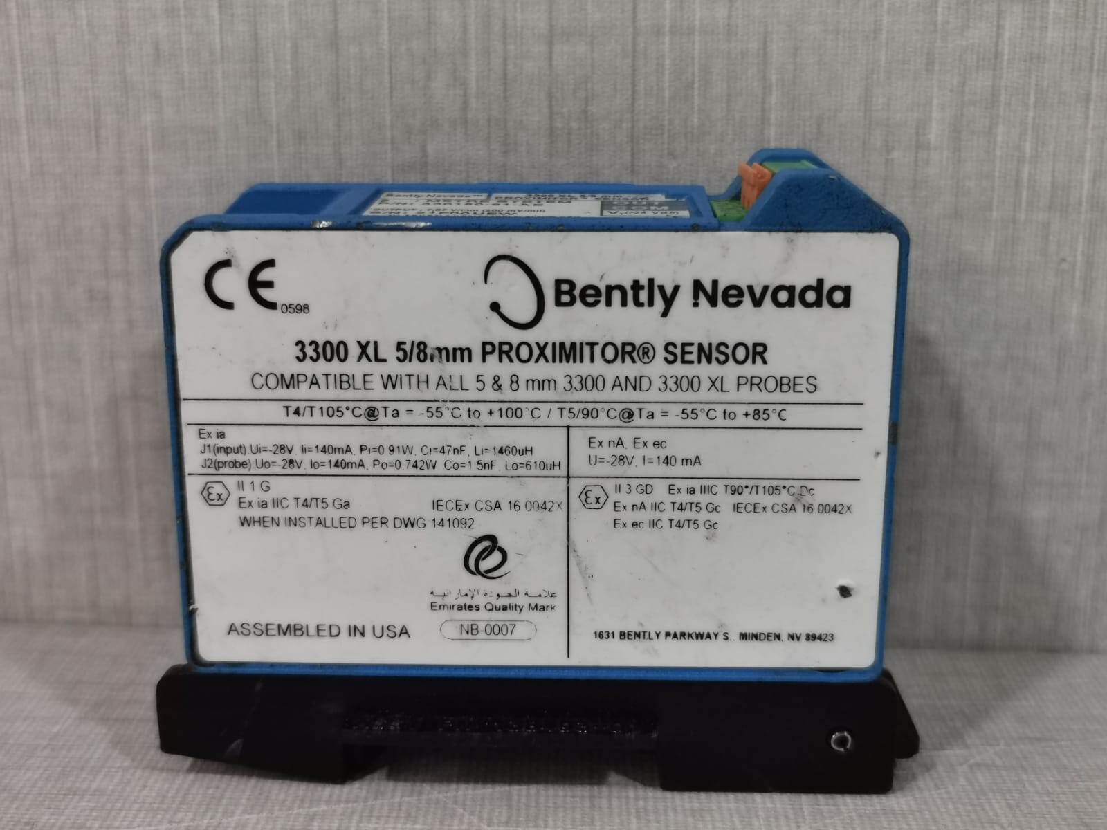 Bently Nevada 330180-91-AE BENTLY NEVADA 330180-91-AE 3300 XL 5/8mm PROXIMITOR SENSOR 5