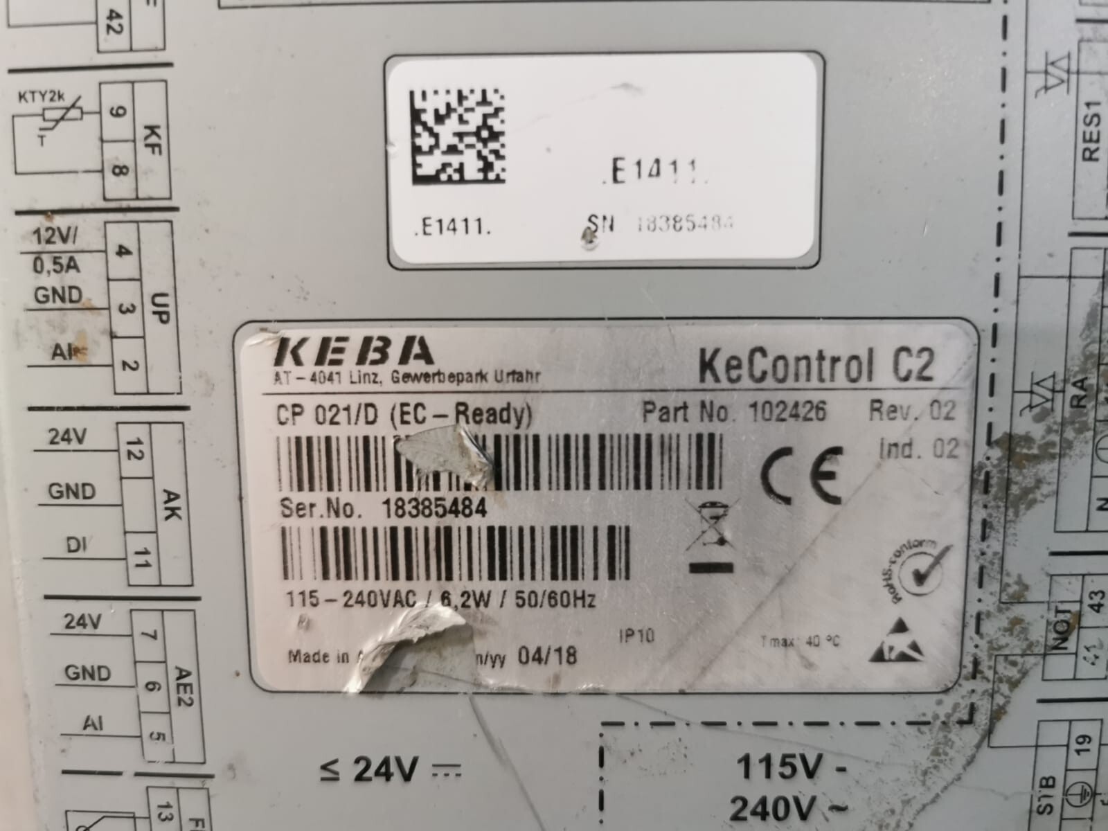 KEBA 102426 REV.02 KEBA KeControl C2 102426 REV.02 EC-READY 3