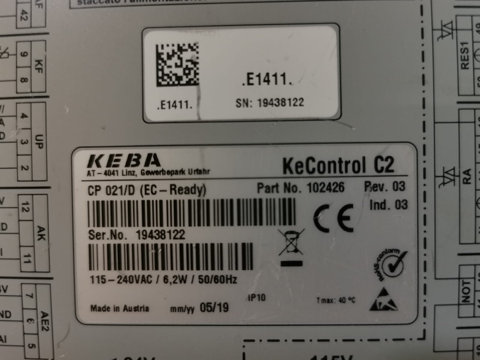 KEBA 102426 REV.03 KEBA KeControl C2 102426 REV.03 EC-READY 3