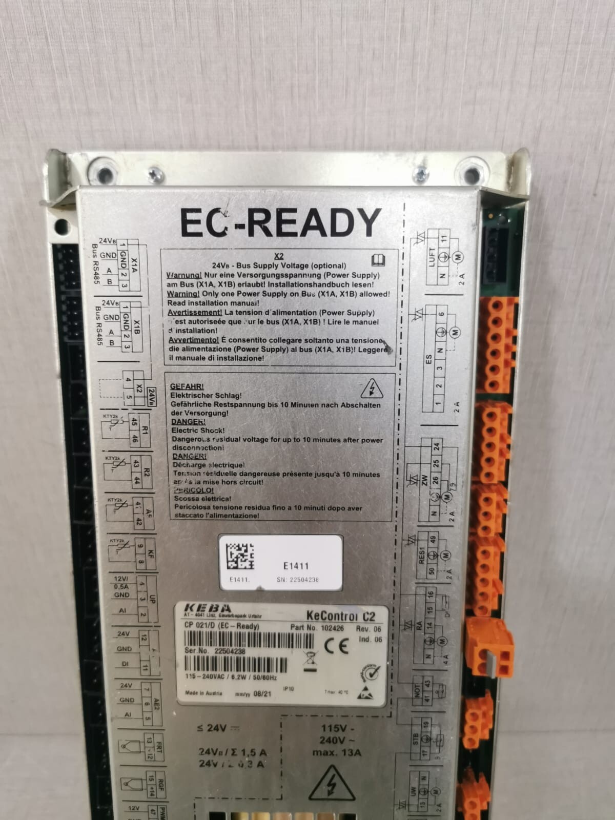 KEBA 102426 REV.06 KEBA KeControl C2 102426 REV.06 EC-READY 2