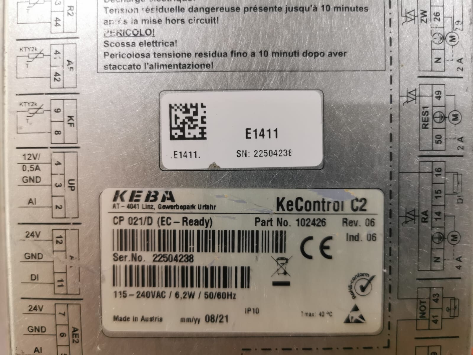 KEBA 102426 REV.06 KEBA KeControl C2 102426 REV.06 EC-READY 3