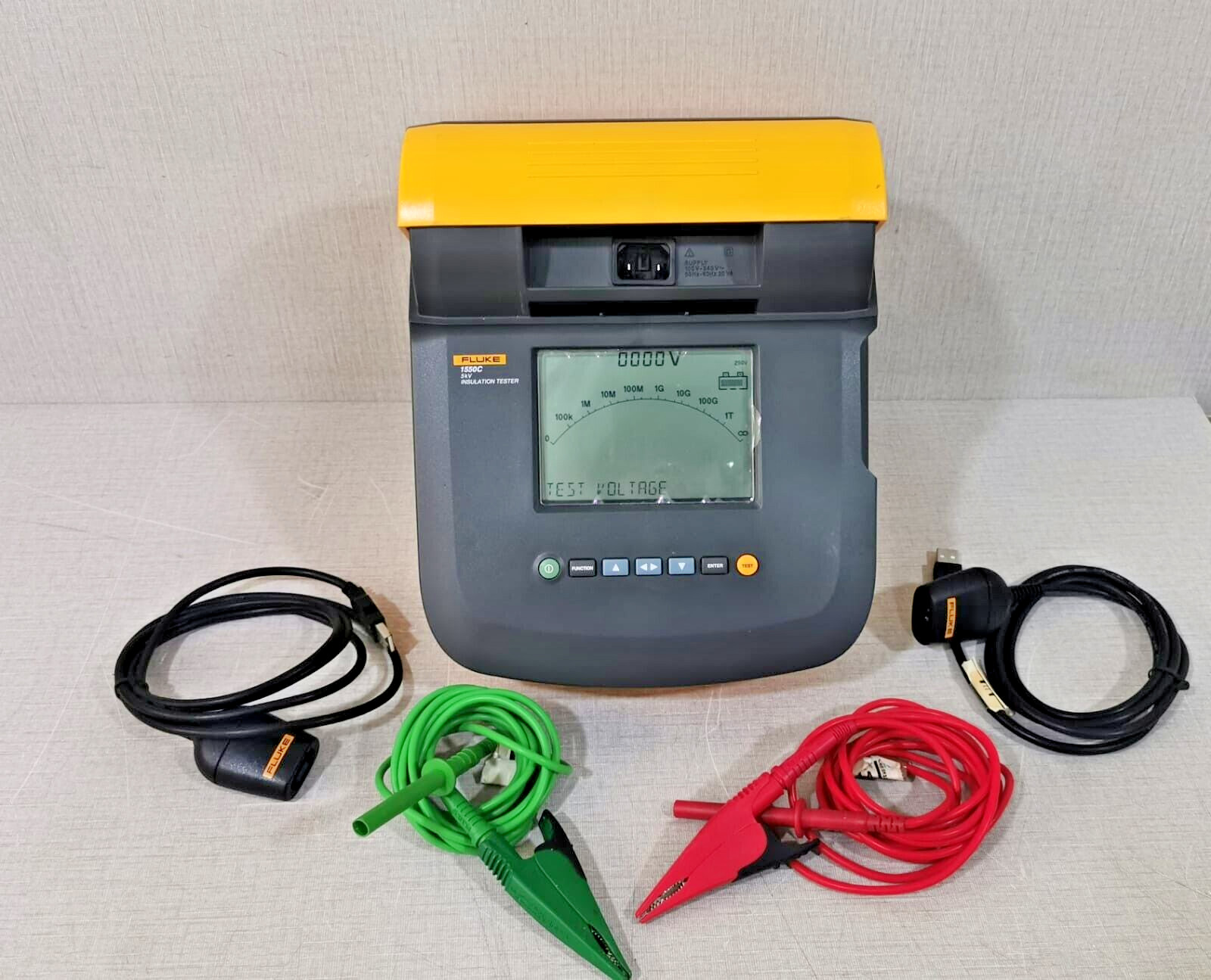 FLUKE 1550C Digital Insulation Tester 5kV - Incomplete Accessories
