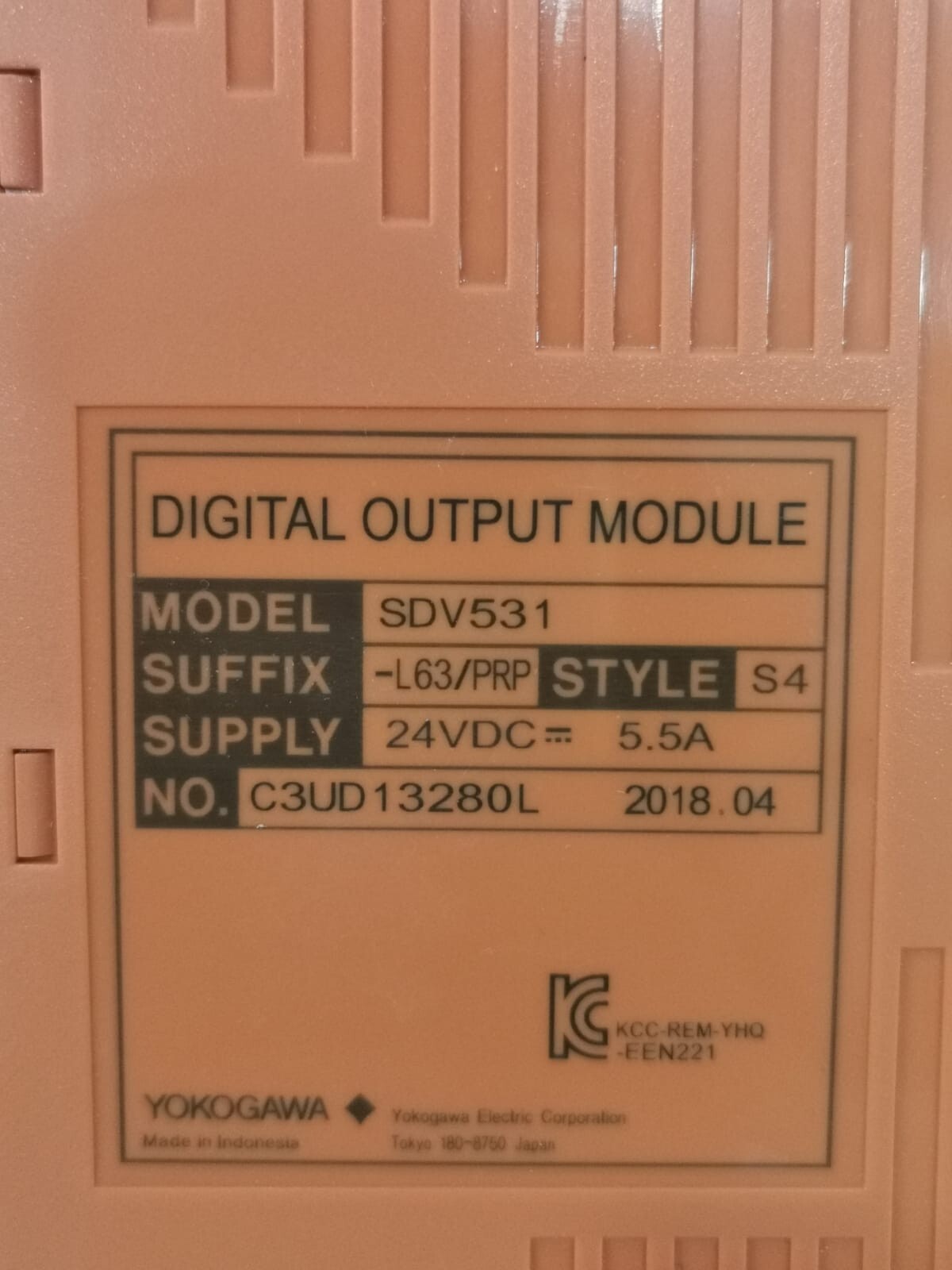 Yokogawa L63/PRP S4 YOKOGAWA SDV531-L63/PRP S4 DIGITAL OUTPUT MODULE 5