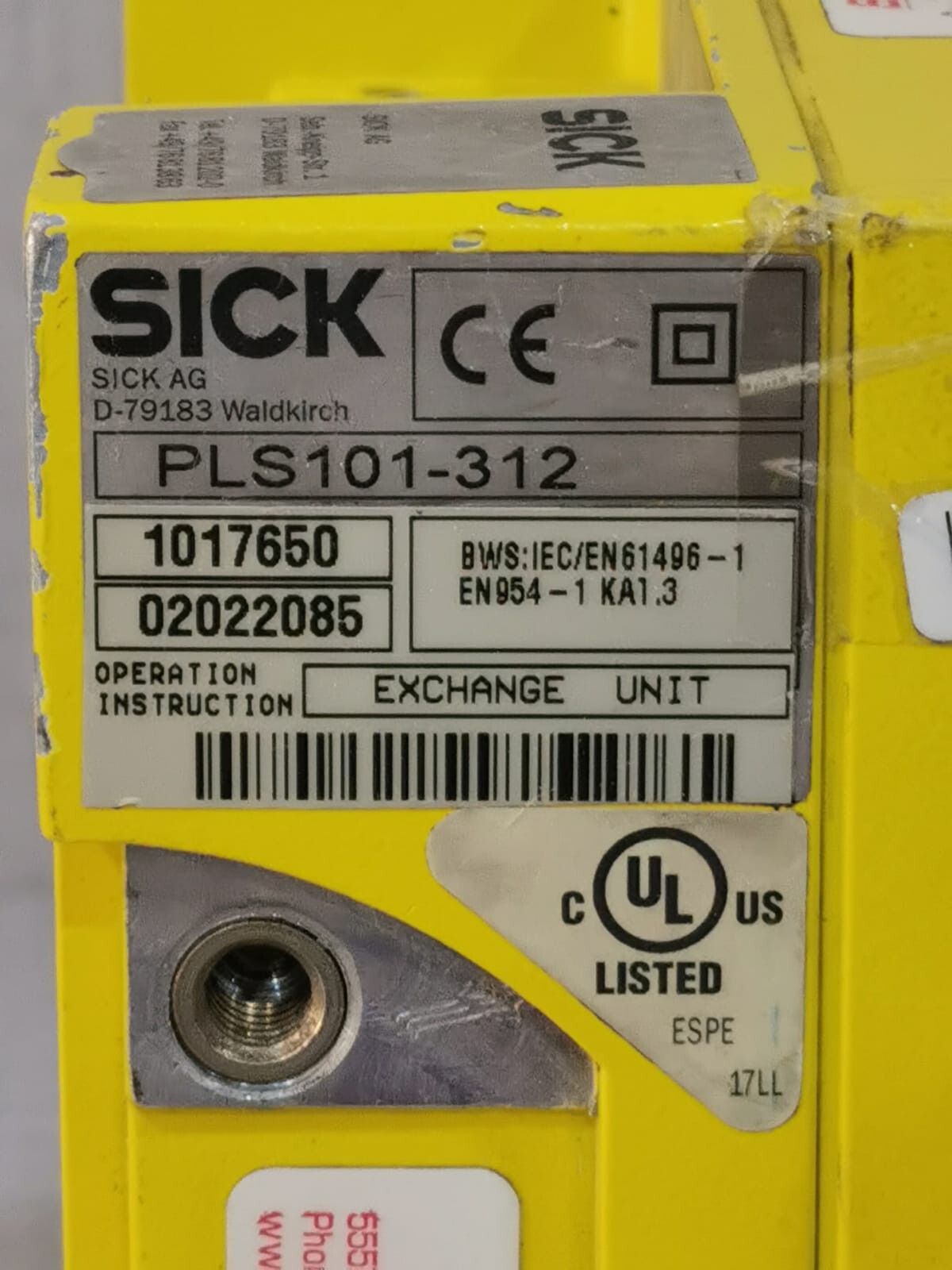 SICK PLS101-312 SICK PLS101-312 Proximity Safety Laser Scanner 2