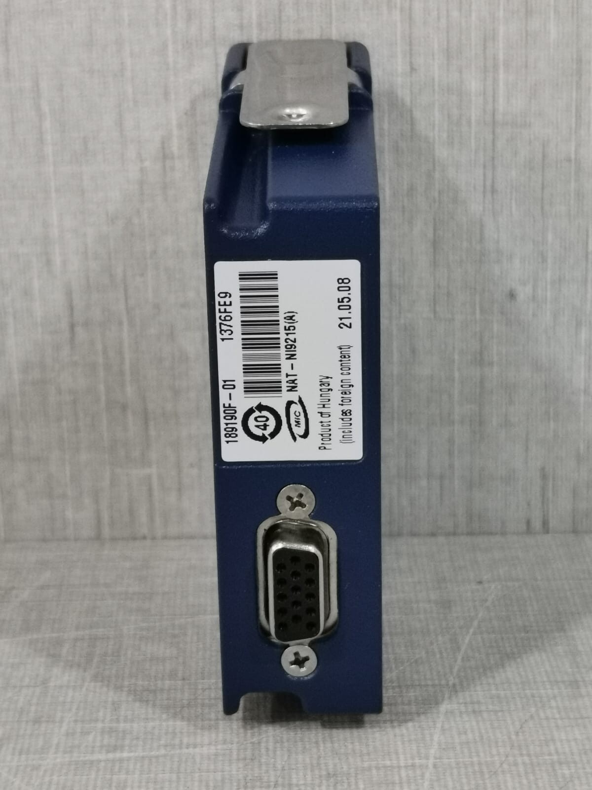 National Instruments NI 9215 NATIONAL INSTRUMENTS NI 9215 4-Ch +/- V 16-Bit SIMULTANEOUS ANALOG INPUT 9