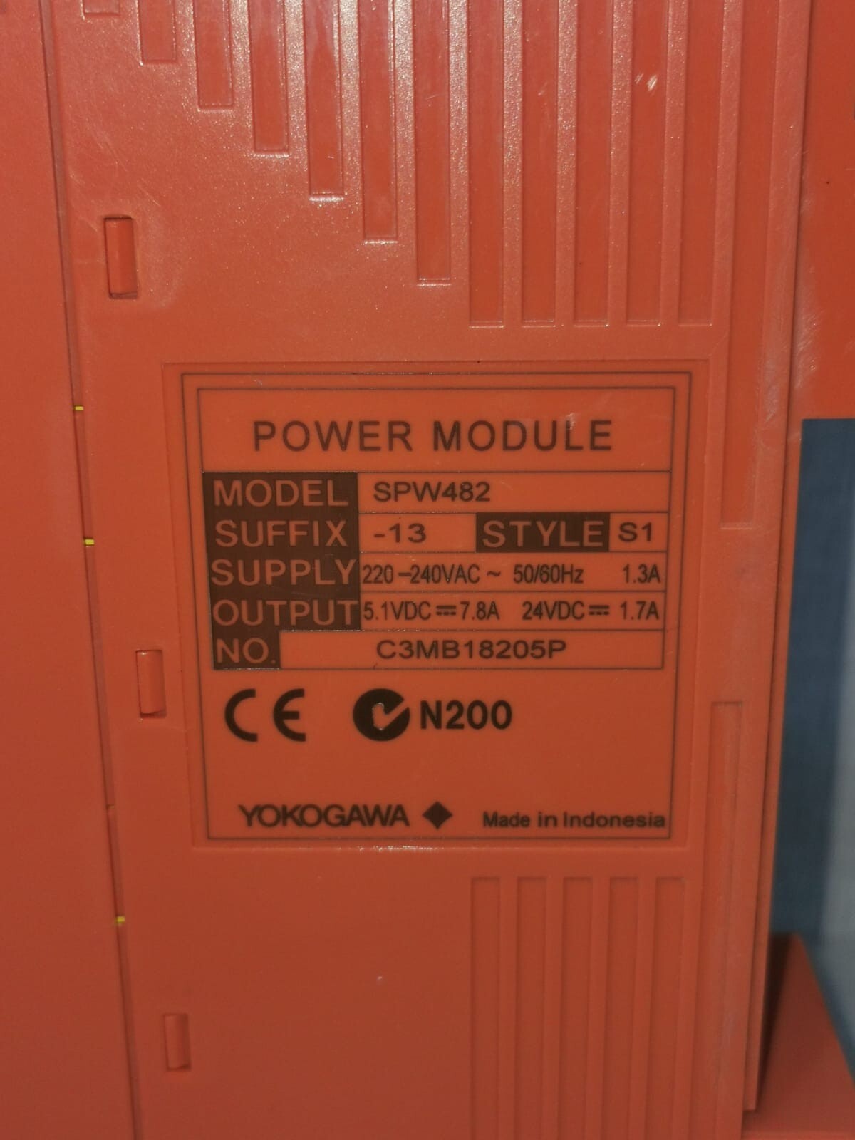 Yokogawa SPW482-13-S1 YOKOGAWA SPW482-13-S1 Power Module - Missing FRONT Cover 2