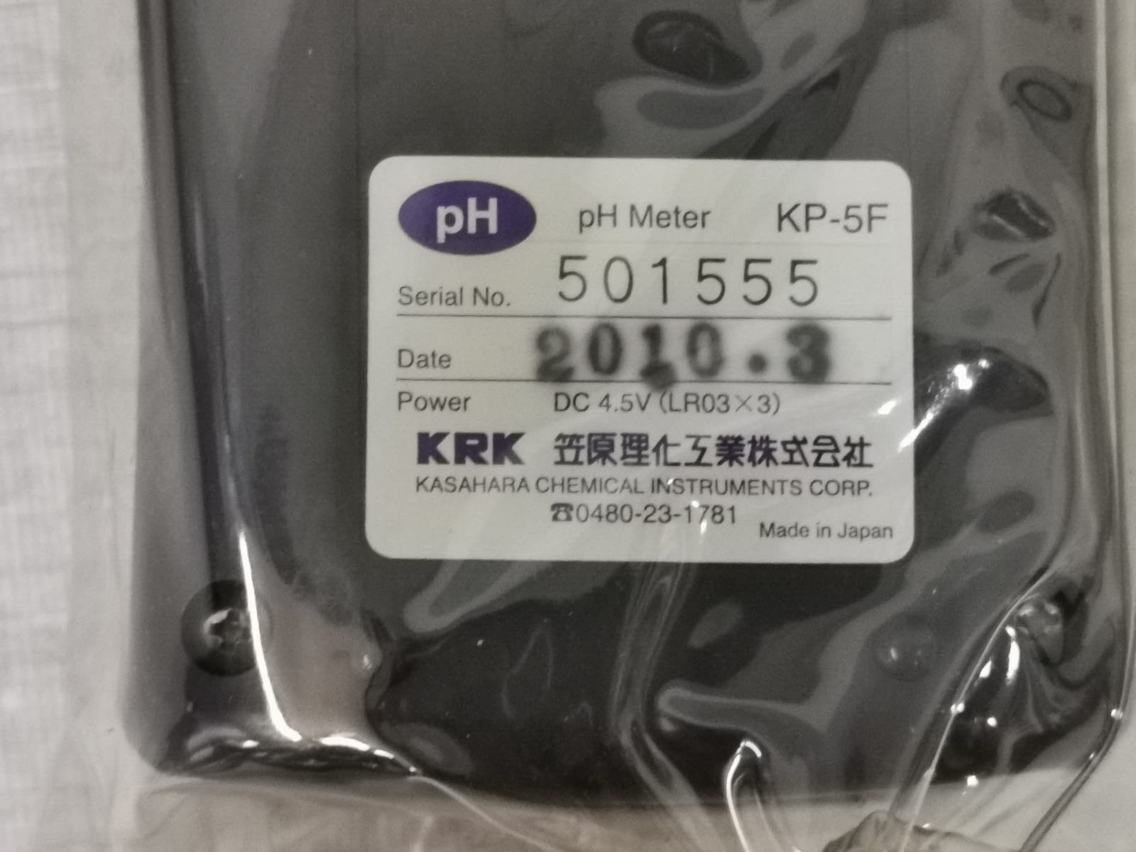 Kasahara Chemical Instruments Corp. KP-5F KRK KP-5F pH METER- INCOMPLETE ACCESSORIES 2
