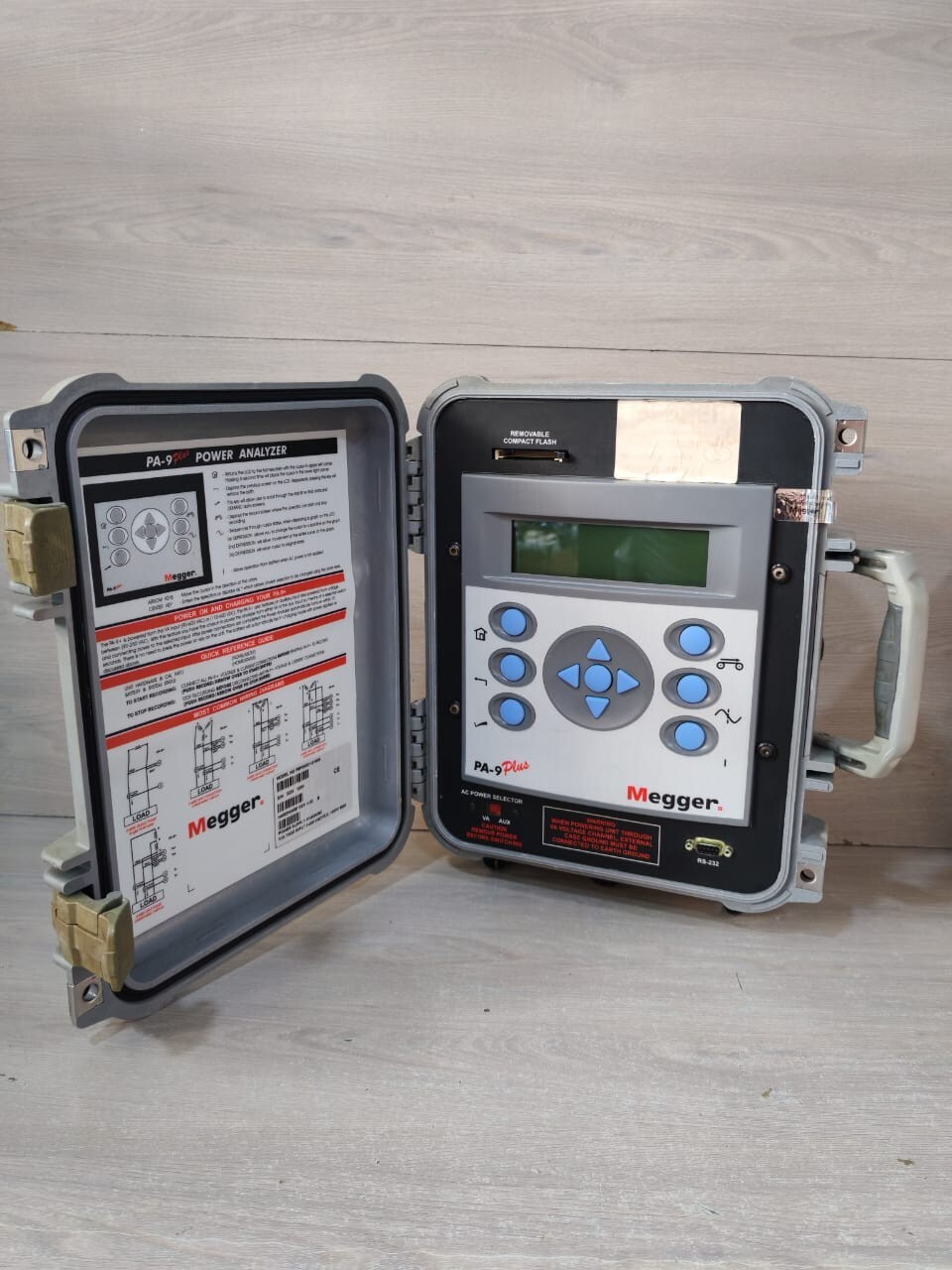 Megger PA-9 Plus P9P00021-01000 H/W VER 4.02 B Megger PA-9 Plus H/W VER 4.02 B 90-600VAC PORTABLE POWER QUALITY ANALYZER-TESTED 8