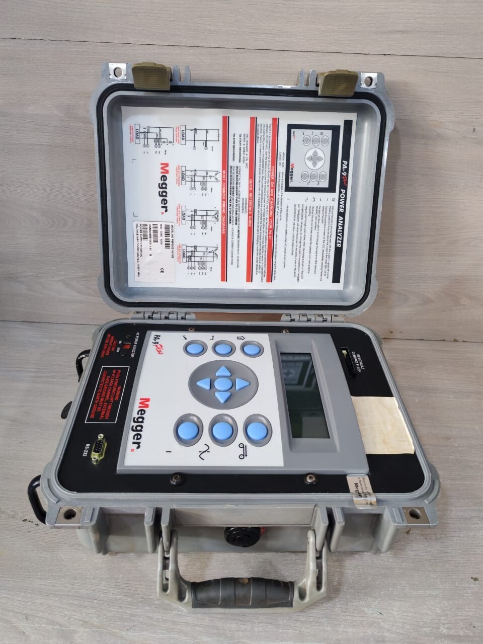 Megger PA-9 Plus P9P00021-01000 H/W VER 4.02 B Megger PA-9 Plus H/W VER 4.02 B 90-600VAC PORTABLE POWER QUALITY ANALYZER-TESTED 9