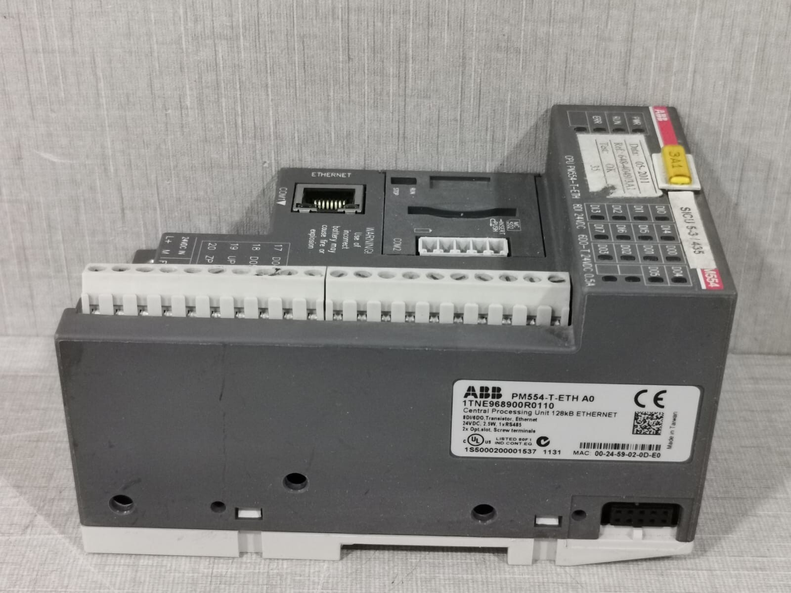ABB ITNE968900R0110 ABB PM554-T-ETH A0/ ITNE968900R0110 CENTRAL PROCESSING UNIT PLC 2