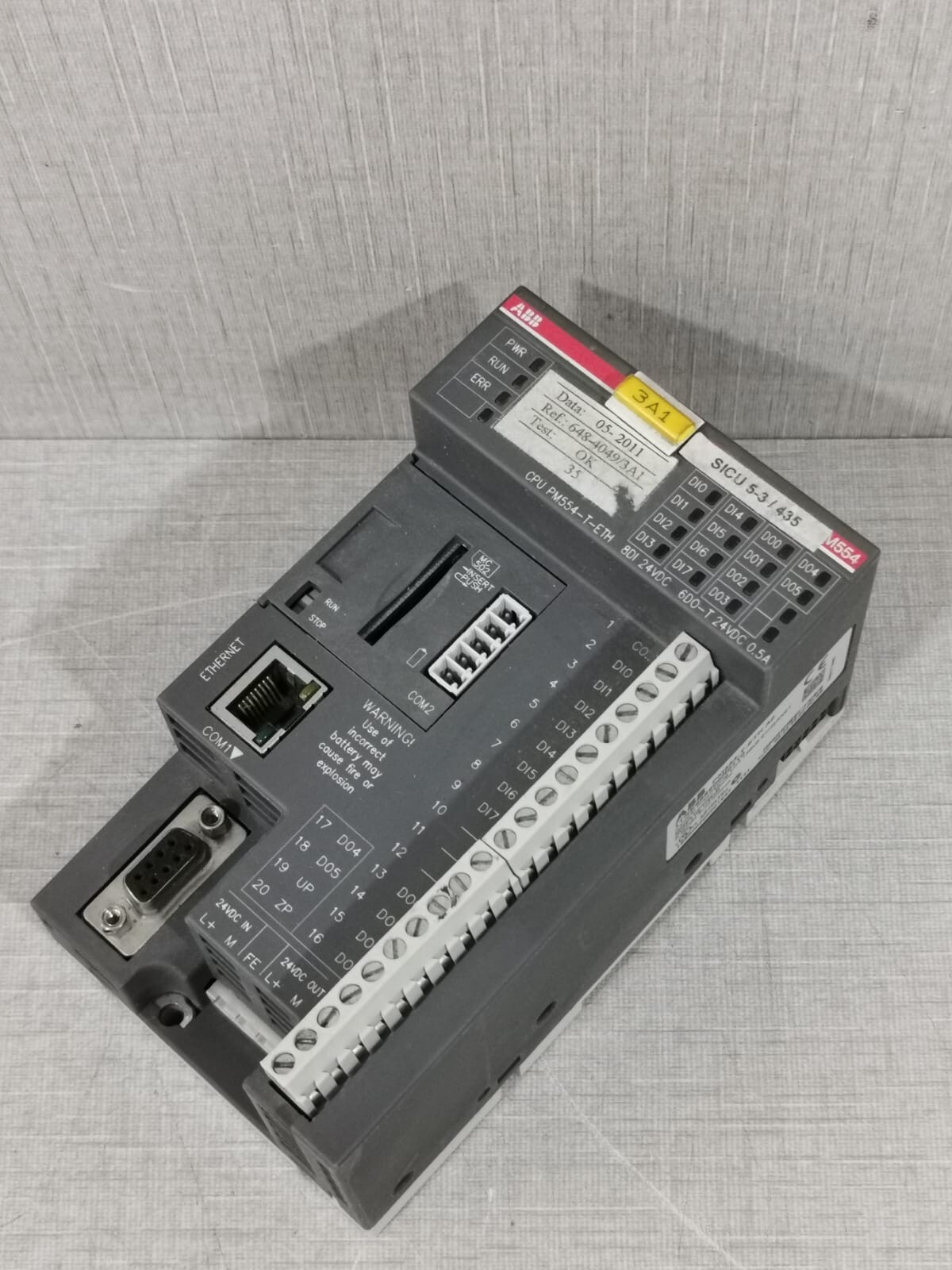 ABB ITNE968900R0110 ABB PM554-T-ETH A0/ ITNE968900R0110 CENTRAL PROCESSING UNIT PLC 8