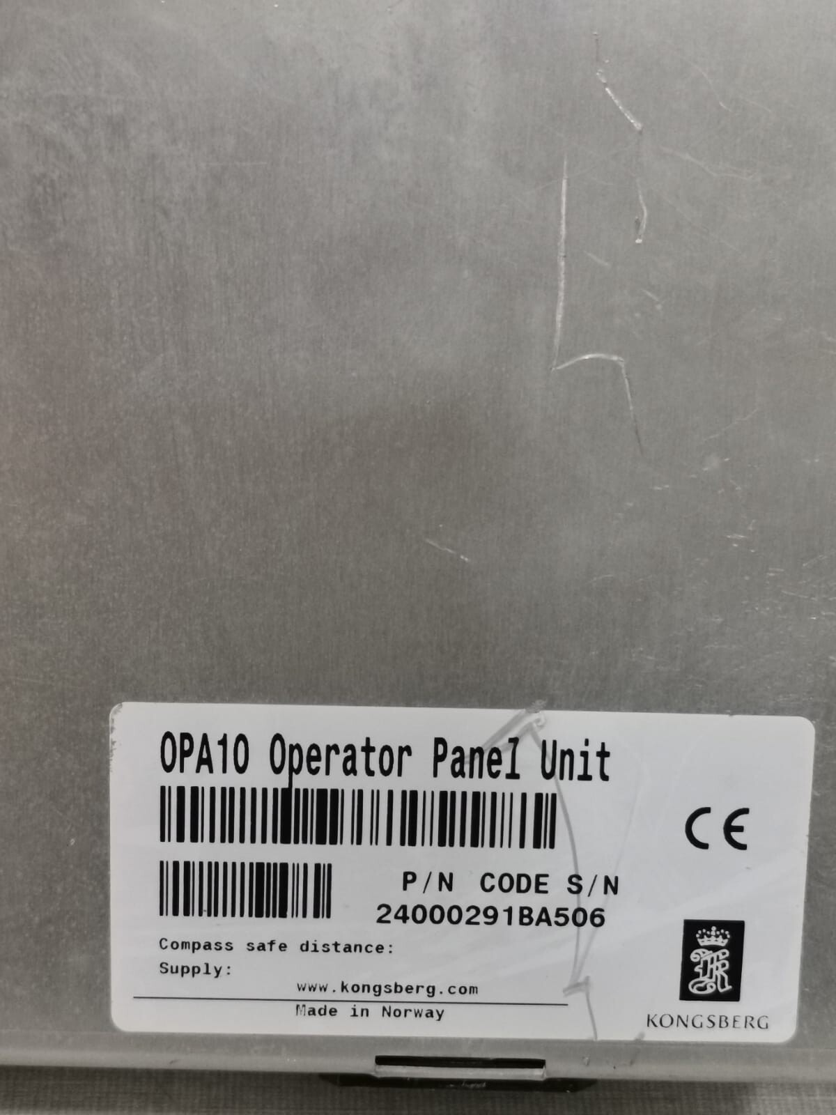 Kongsberg OPA10 KONGSBERG OPA10 OPERATOR PANEL UNIT 3