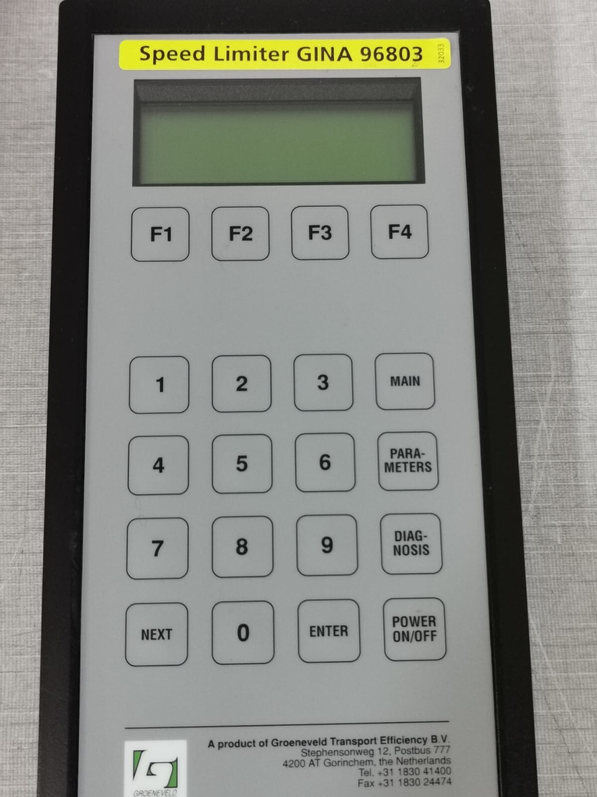 GROENEVELD GINA-96803 GROENEVELD Speed Limiter GINA 96803 SLP 8