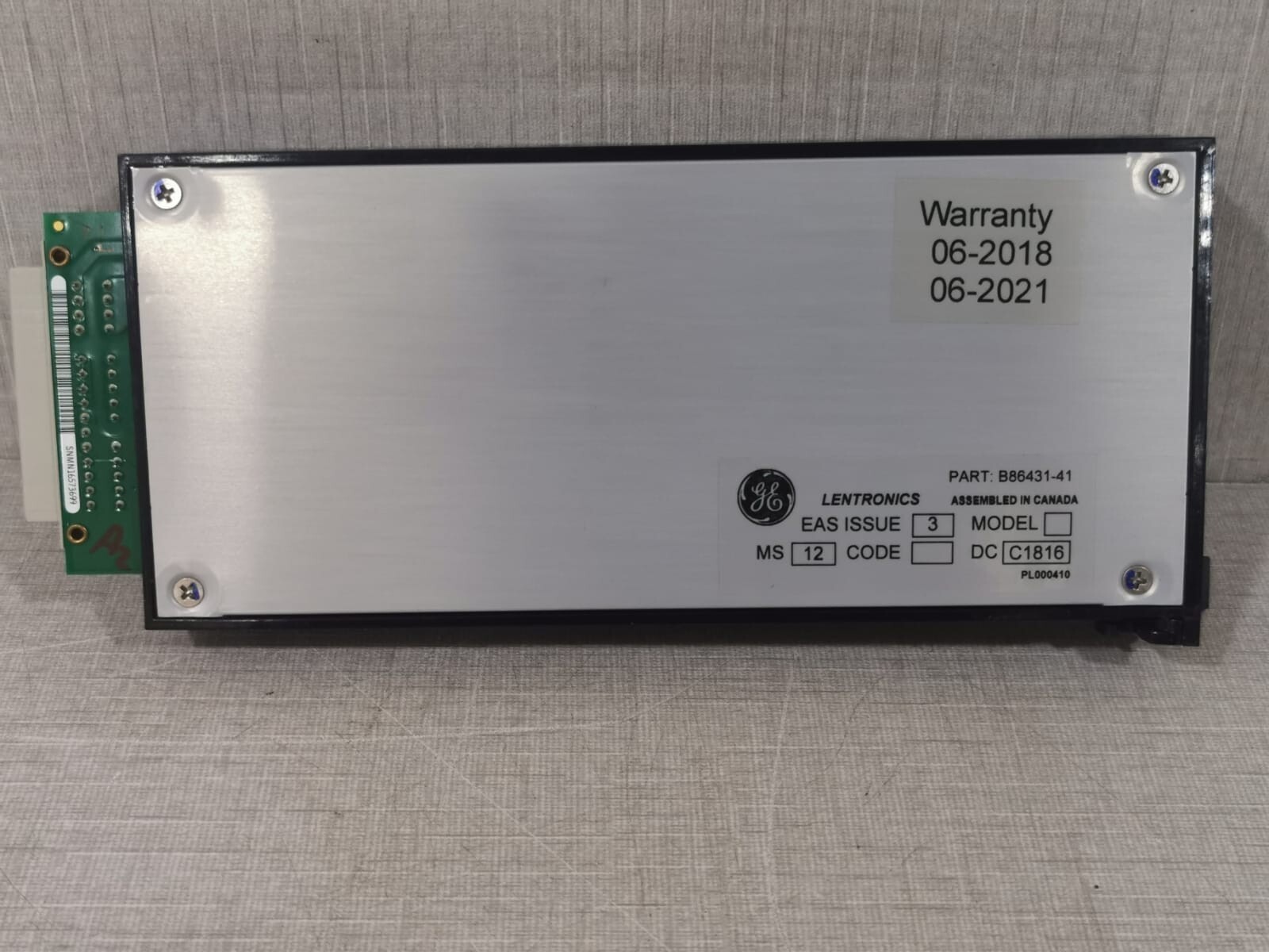 GE B86431-41 GE LENTRONICS MULTIPLEXERS B86431-41 (24V) Power Unit Module 4